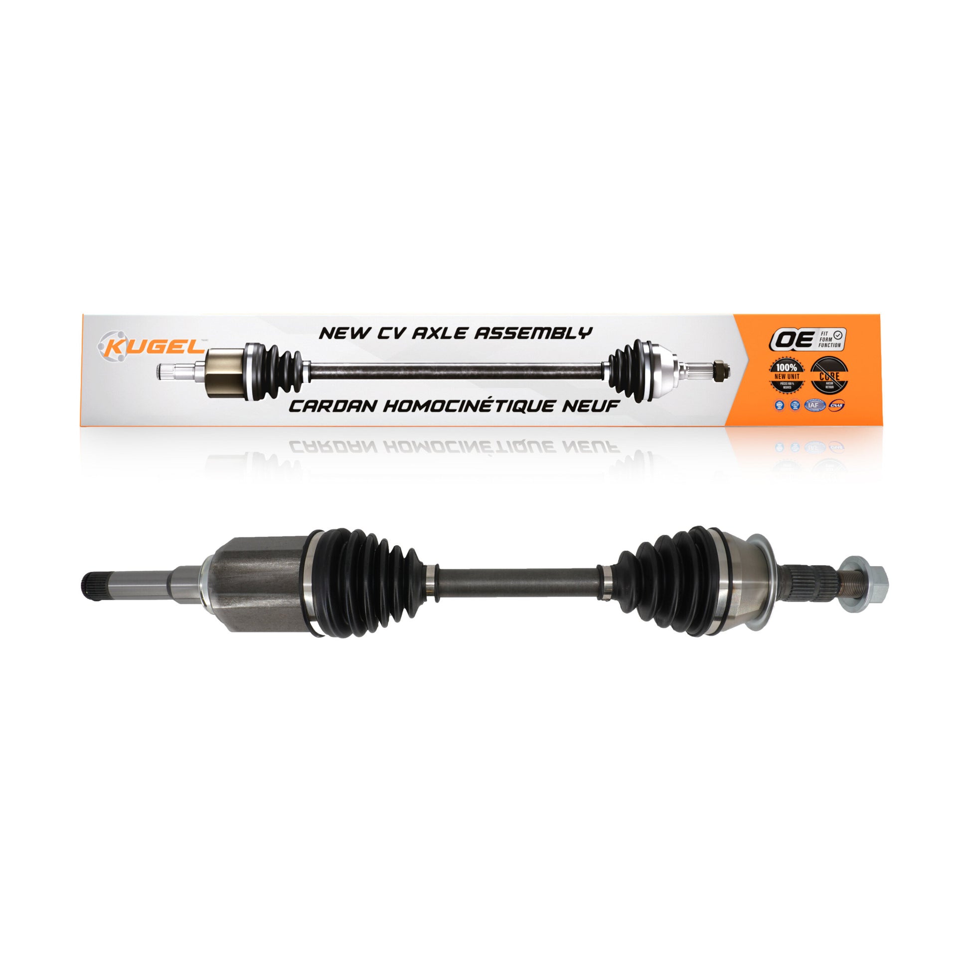 Kugel NCV-GM10179 CV Axle Shaft for 2018-2022 Buick Regal Sportback, Buick Regal TourX, Chevrolet Equinox - Front Left
