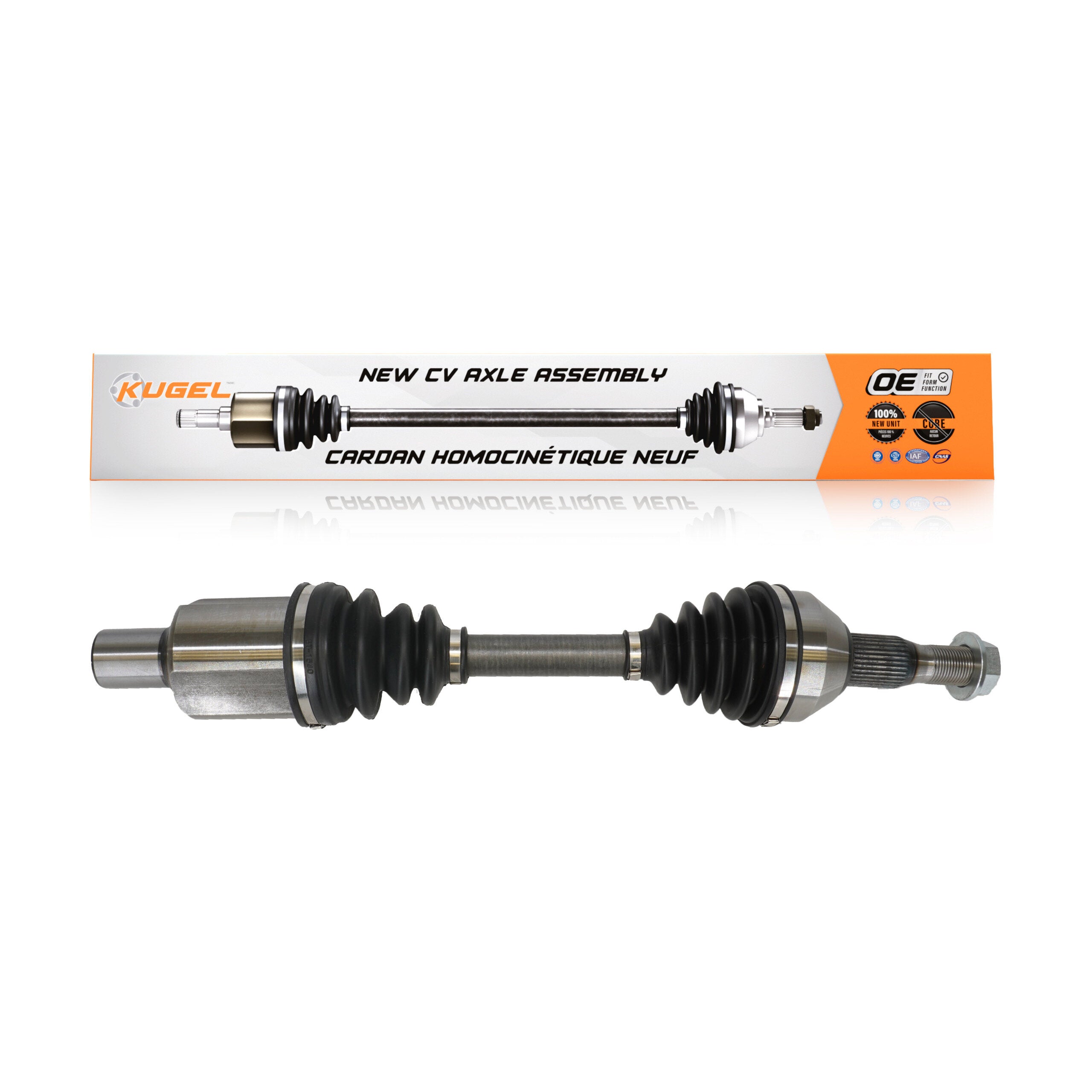 Kugel NCV-GM10209 CV Axle Shaft for 1995-2011 Buick Lucerne, Cadillac DTS, Pontiac Bonneville - Front Left, Front Right