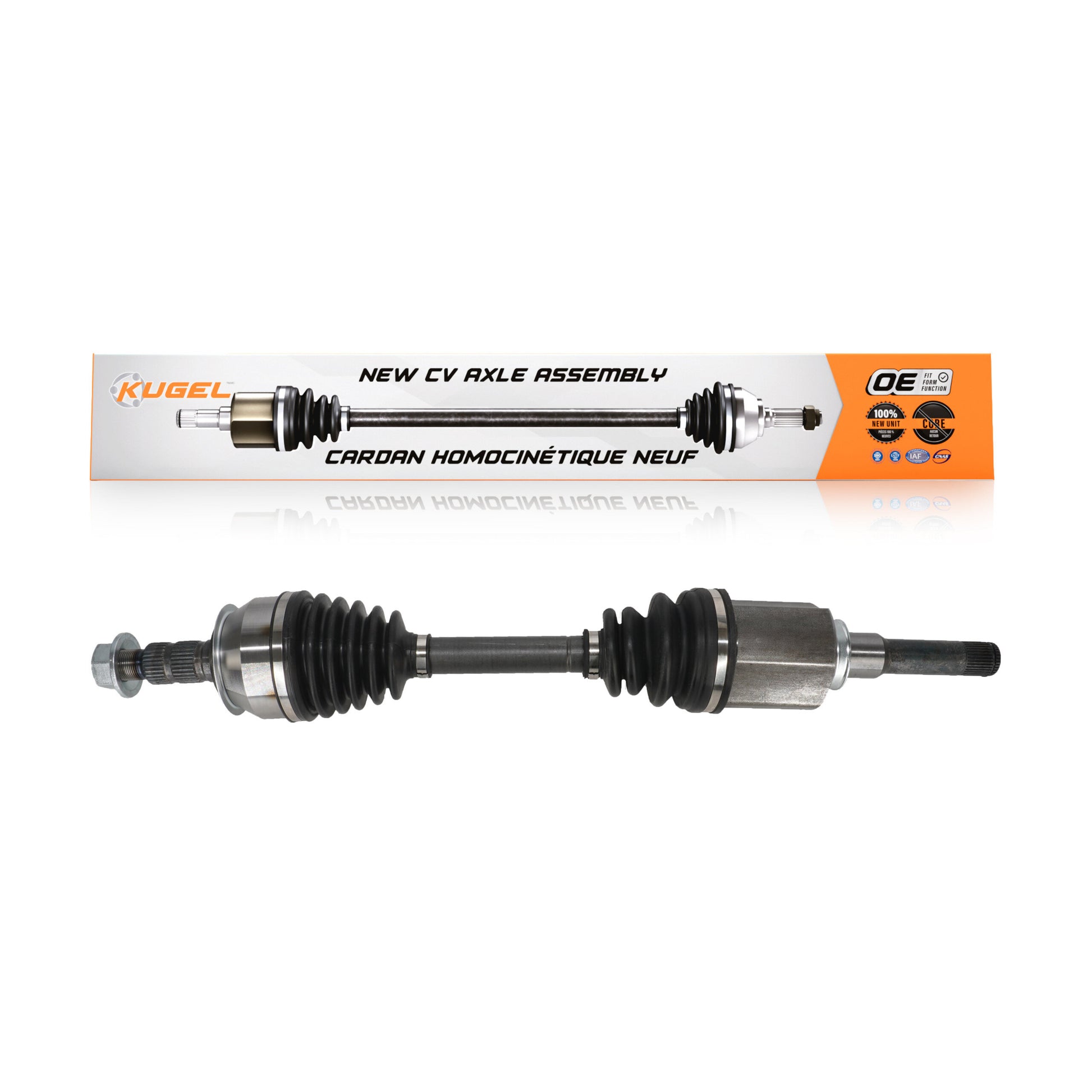 Kugel NCV-GM10279 CV Axle Shaft for 2010-2019 Buick Envision, Chevrolet Malibu, Buick Regal - Front Left, Front Right