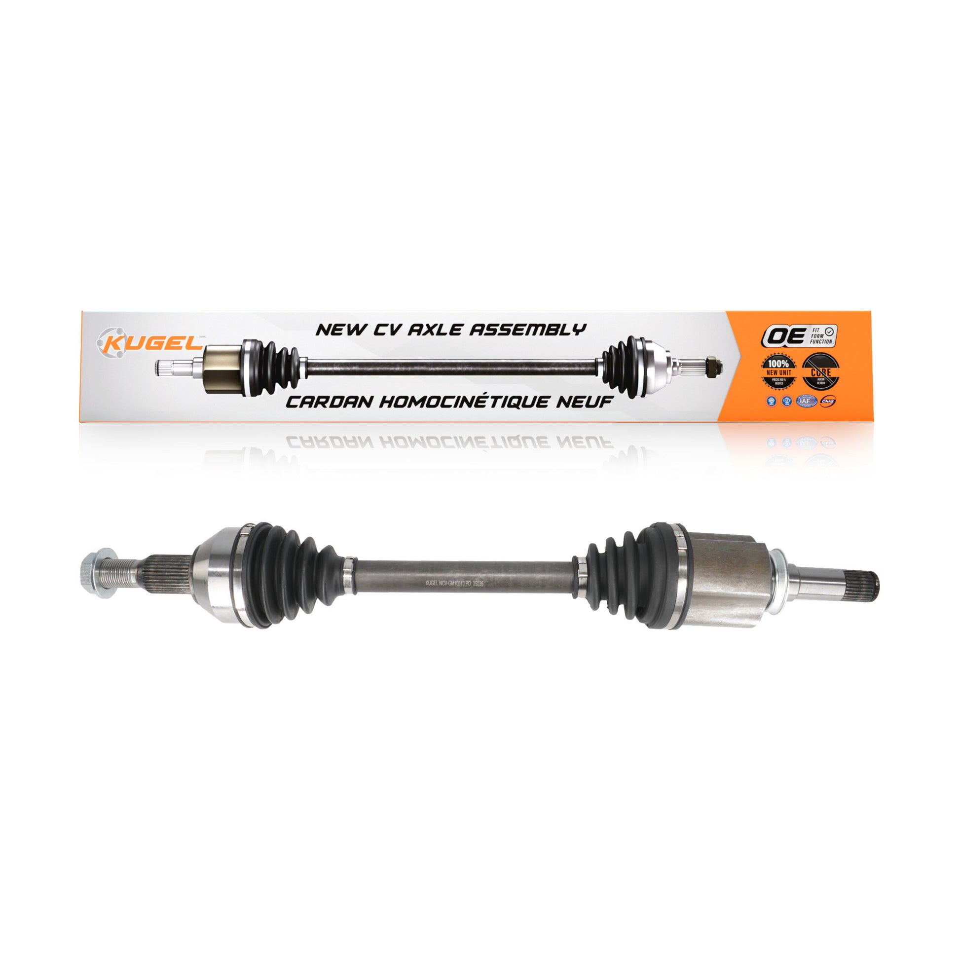 Kugel NCV-GM10510 CV Axle Shaft for 2007-2017 GMC Acadia Limited, Chevrolet Traverse, Buick Enclave - Front Left