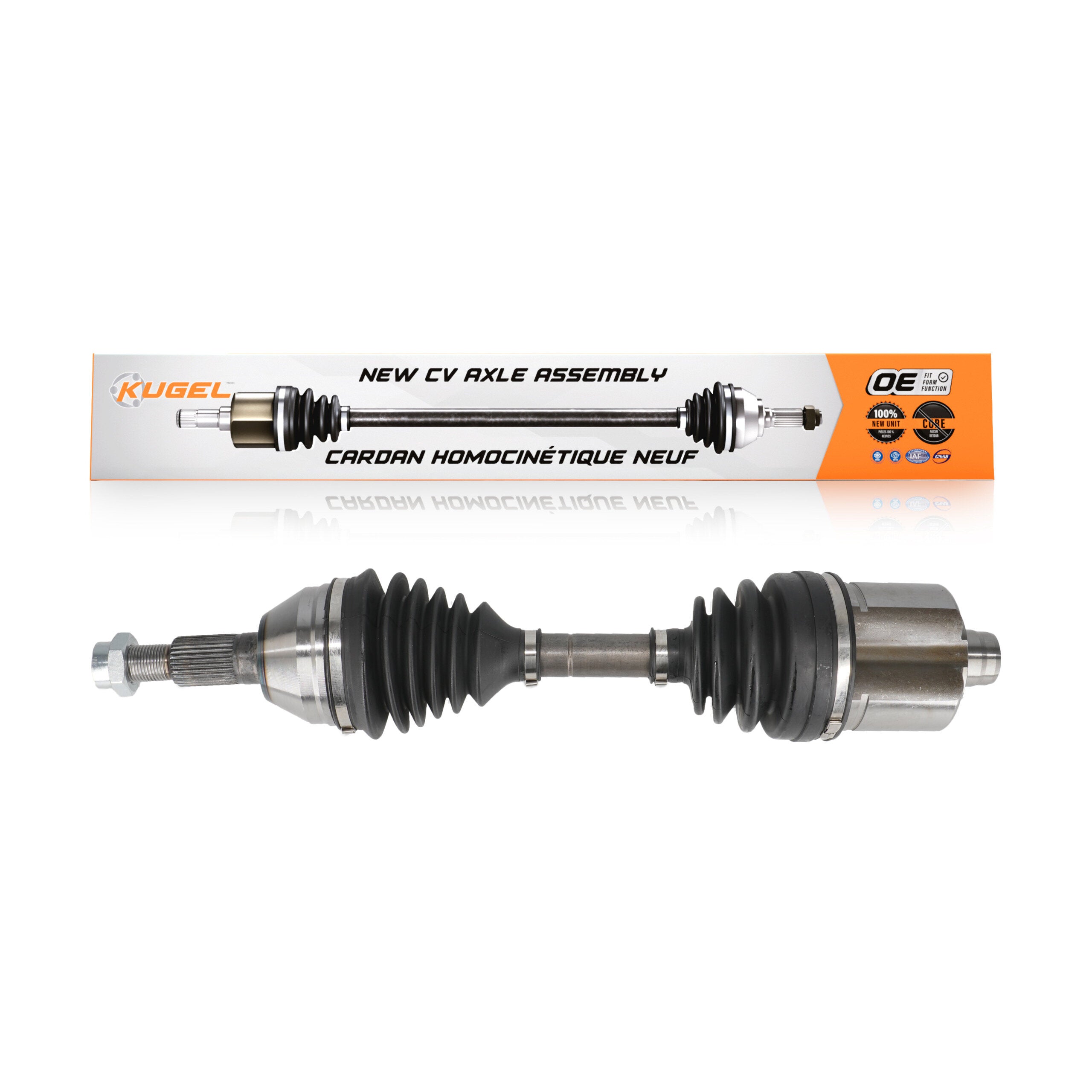 Kugel NCV-GM10622 CV Axle Shaft for 1997-2010 Chevrolet Malibu, Pontiac G6, Saturn Aura - Front Right, Front Left