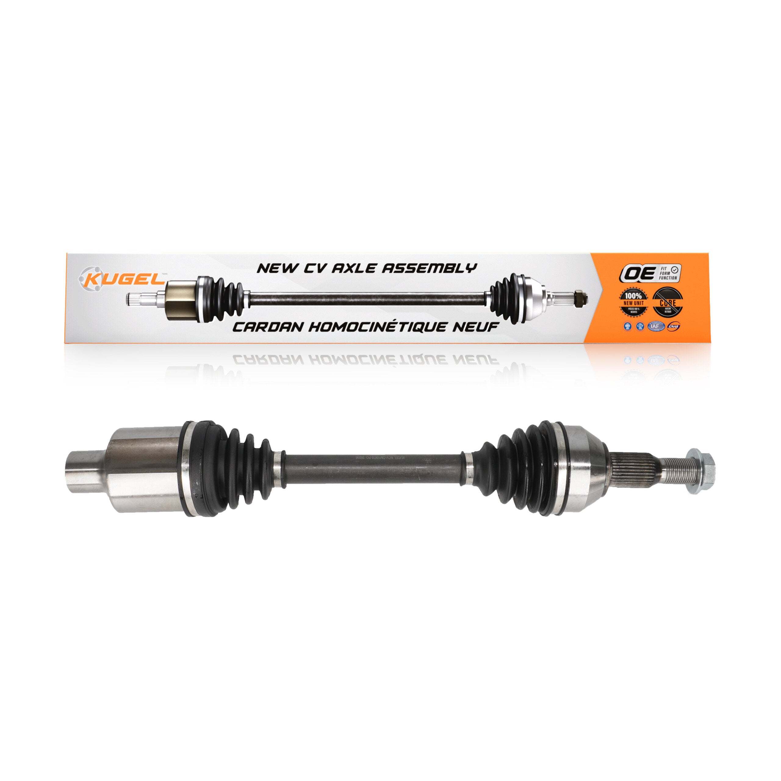 Kugel NCV-GM10639 CV Axle Shaft for 2007-2017 GMC Acadia Limited, Chevrolet Traverse, Buick Enclave - Front Right