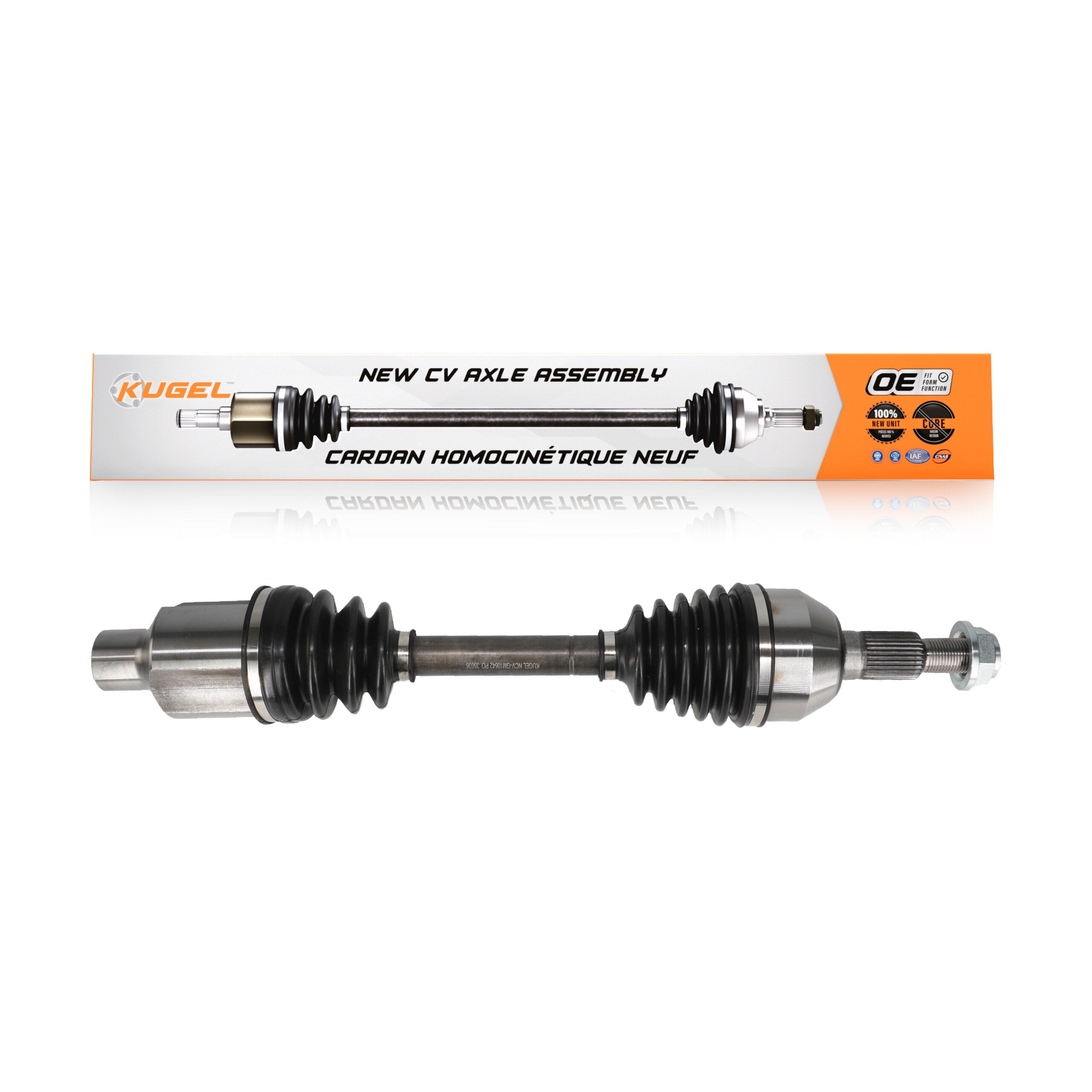 Kugel NCV-GM10642 CV Axle Shaft for 2010-2017 GMC Terrain, Chevrolet Equinox - Front Right