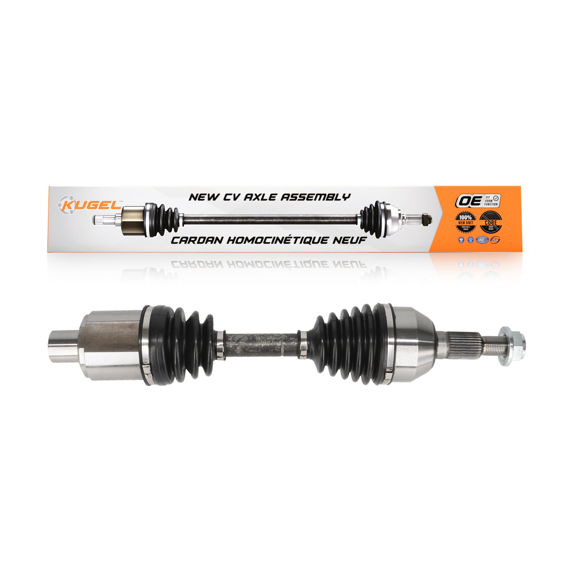 Kugel NCV-GM10651 CV Axle Shaft for 2008-2012 Chevrolet Malibu, Pontiac G6, Saturn Aura - Front Right