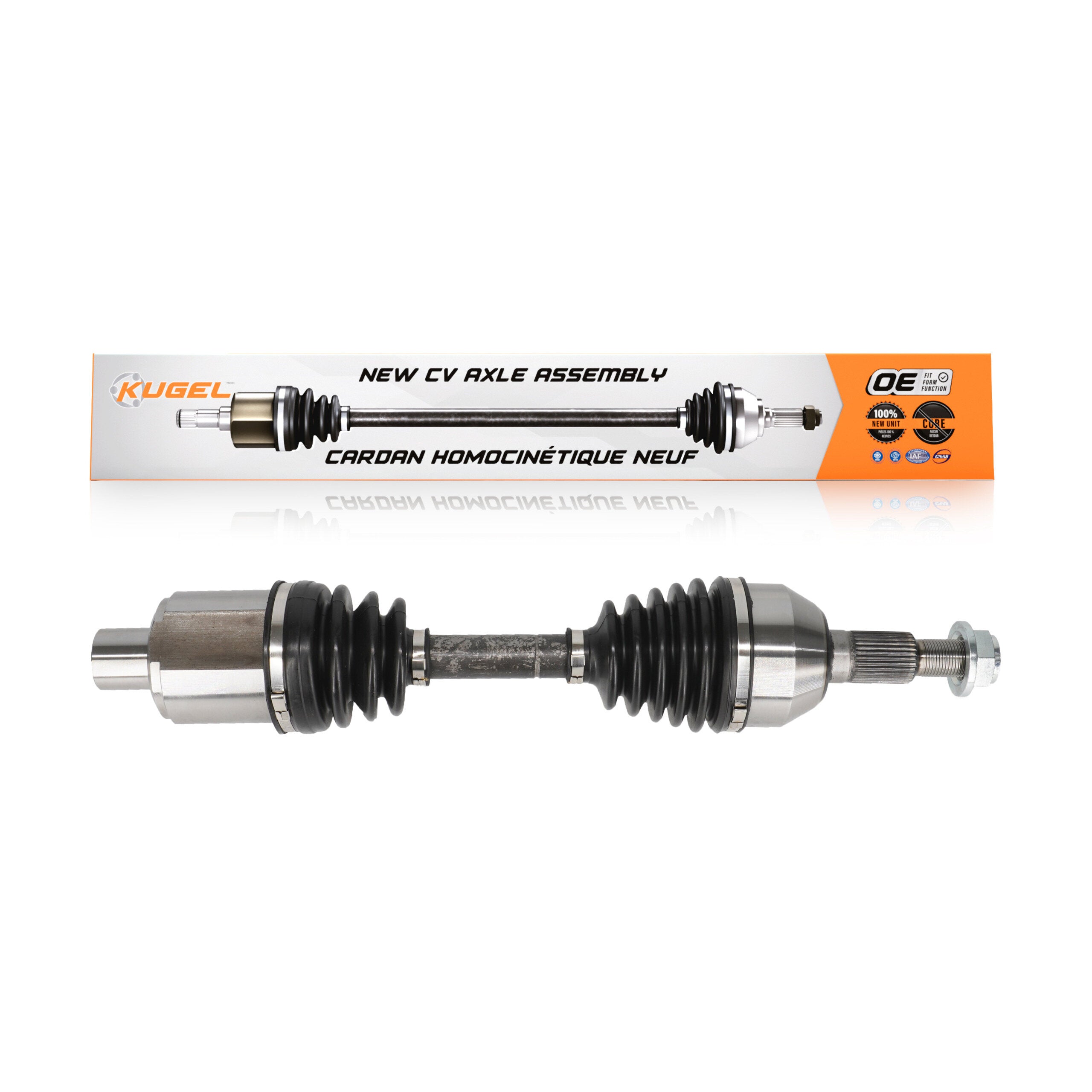 Kugel NCV-GM10651 CV Axle Shaft for 2008-2012 Chevrolet Malibu, Pontiac G6, Saturn Aura - Front Right