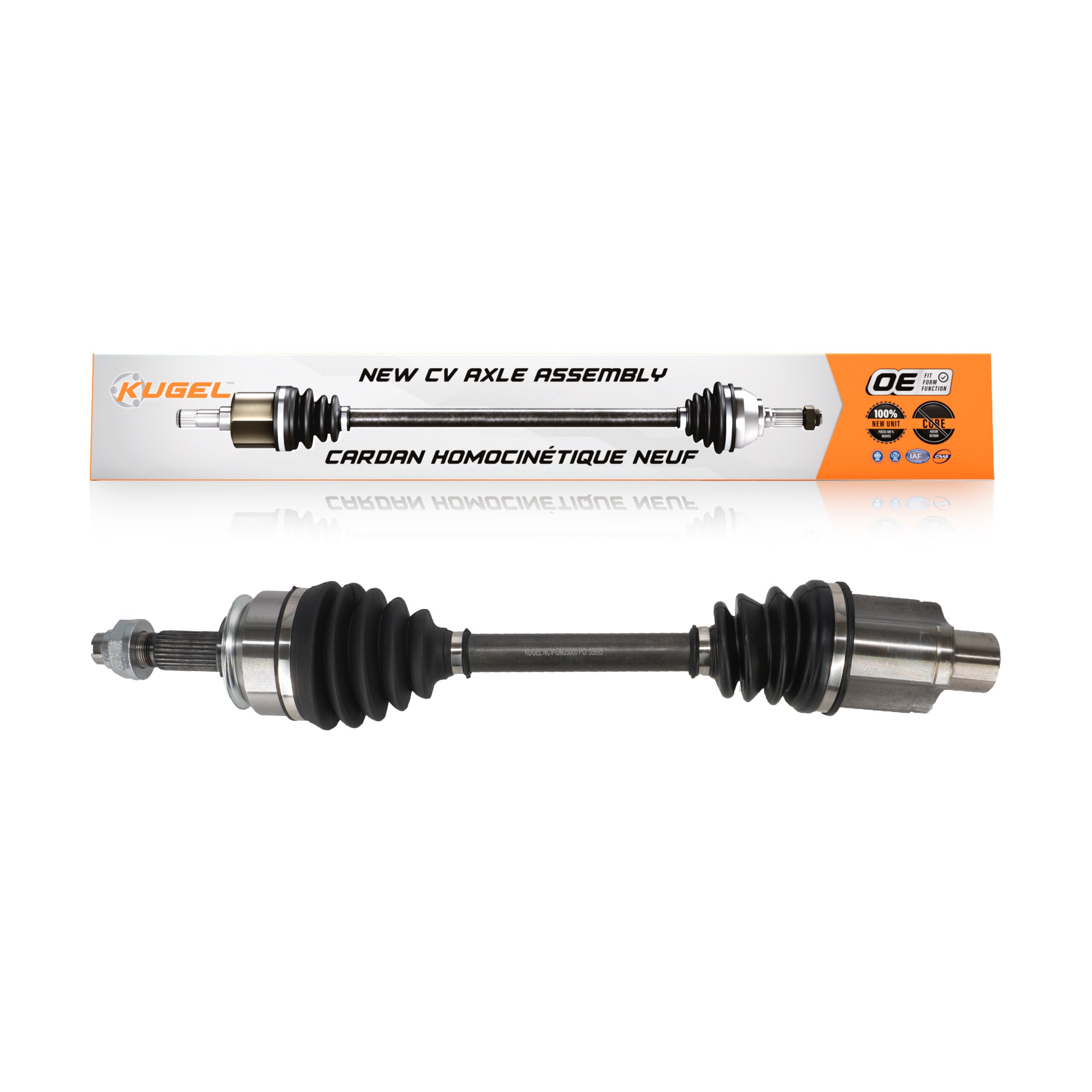 Kugel NCV-GM25000 CV Axle Shaft for 2013-2021 Chevrolet Trax, Buick Encore - Front Right