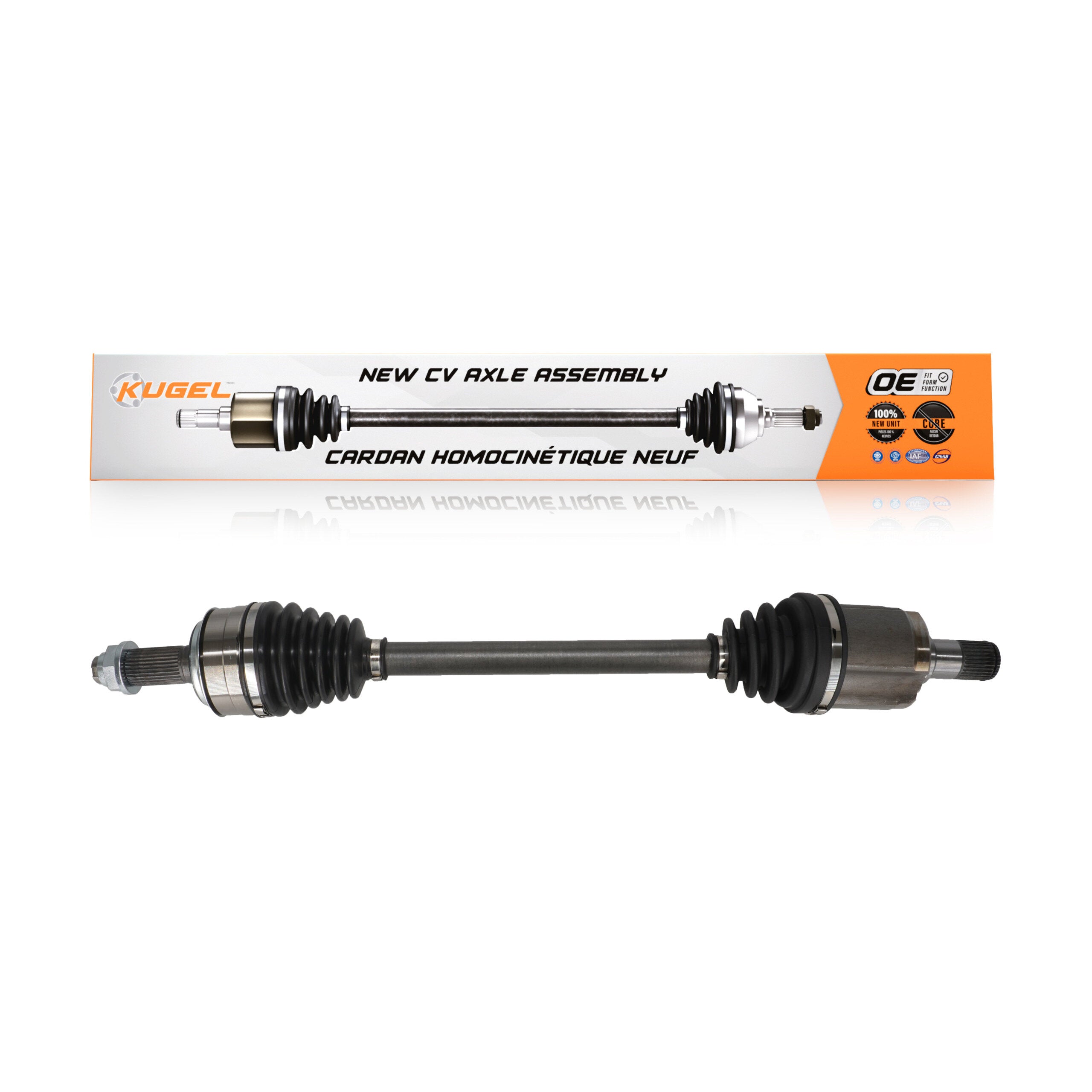 Kugel NCV-HO21016 CV Axle Shaft for 2010-2019 Honda Ridgeline, Acura TL - Front Left