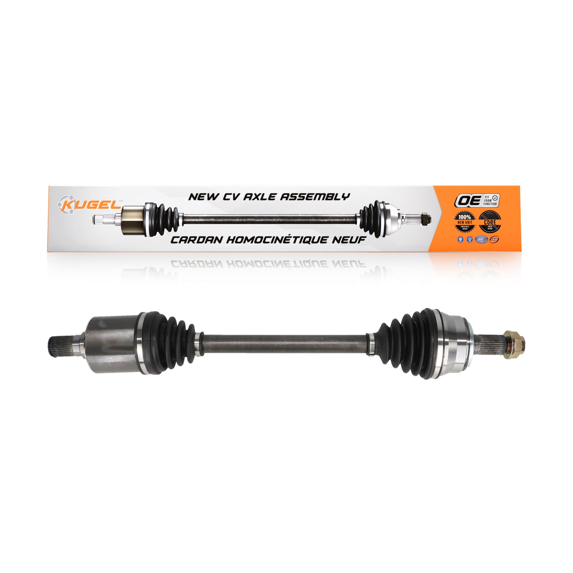 Kugel NCV-HO21069 CV Axle Shaft for 2016-2023 Honda Passport, Honda Pilot, Acura MDX - Front Left