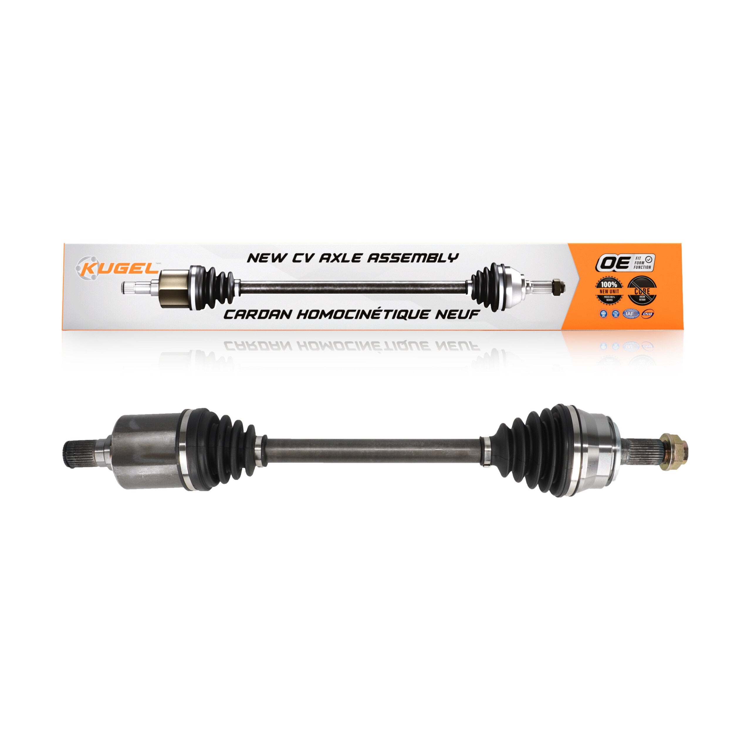 Kugel NCV-HO21069 CV Axle Shaft for 2016-2023 Honda Passport, Honda Pilot, Acura MDX - Front Left
