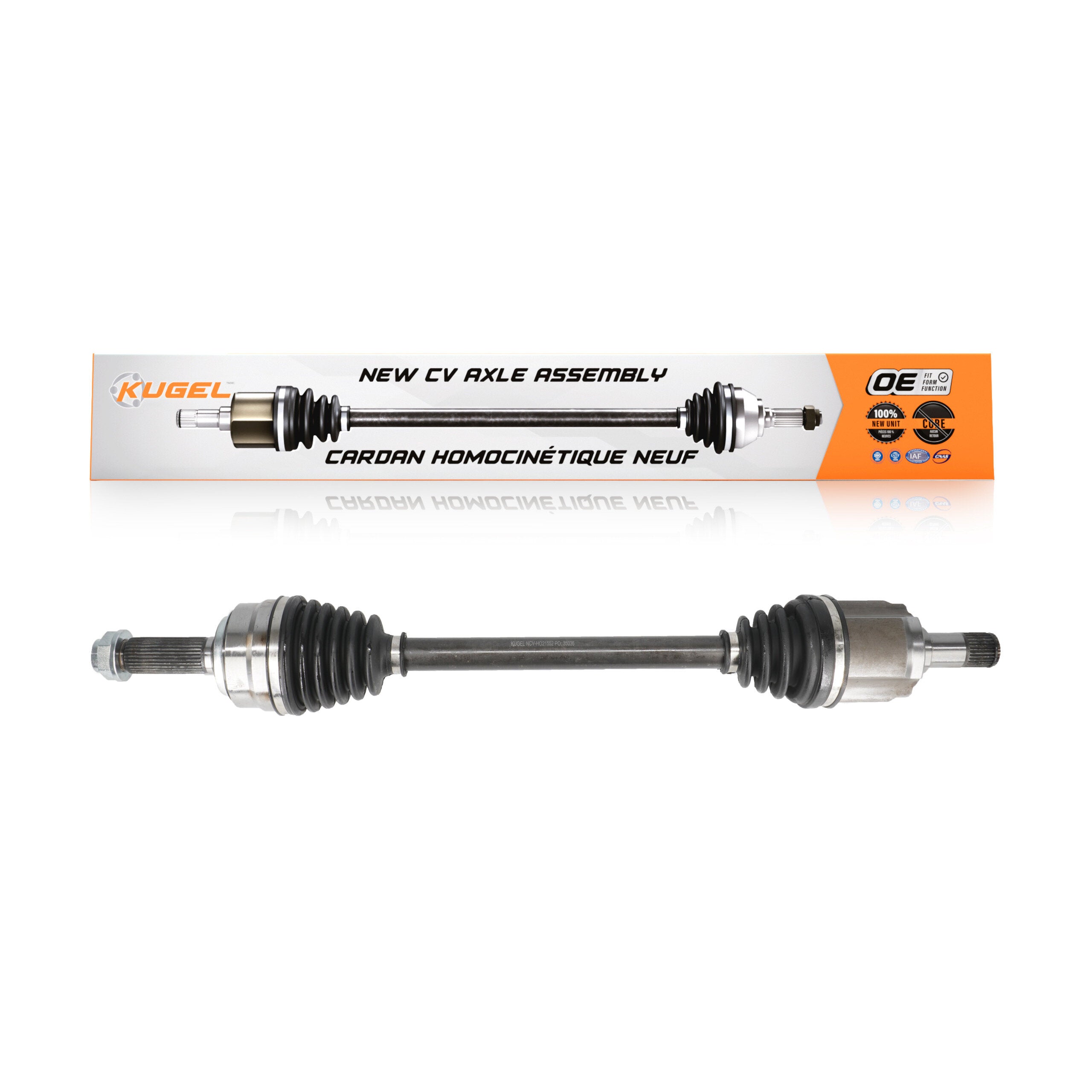Kugel NCV-HO21552 CV Axle Shaft for 2007-2015 Honda Pilot, Acura MDX - Front Left