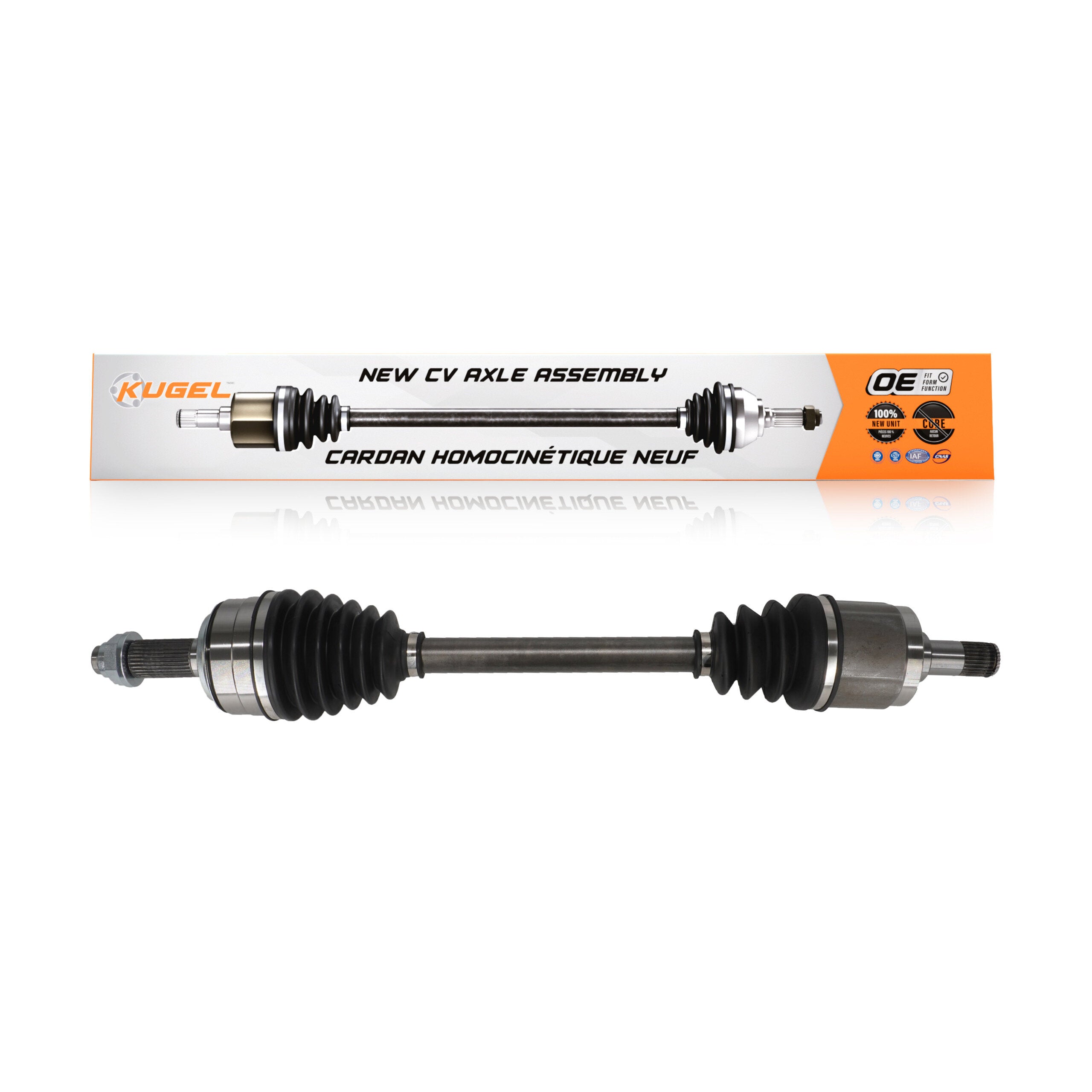 Kugel NCV-HO36077 CV Axle Shaft for 2008-2014 Honda Accord, Acura TSX - Front Left