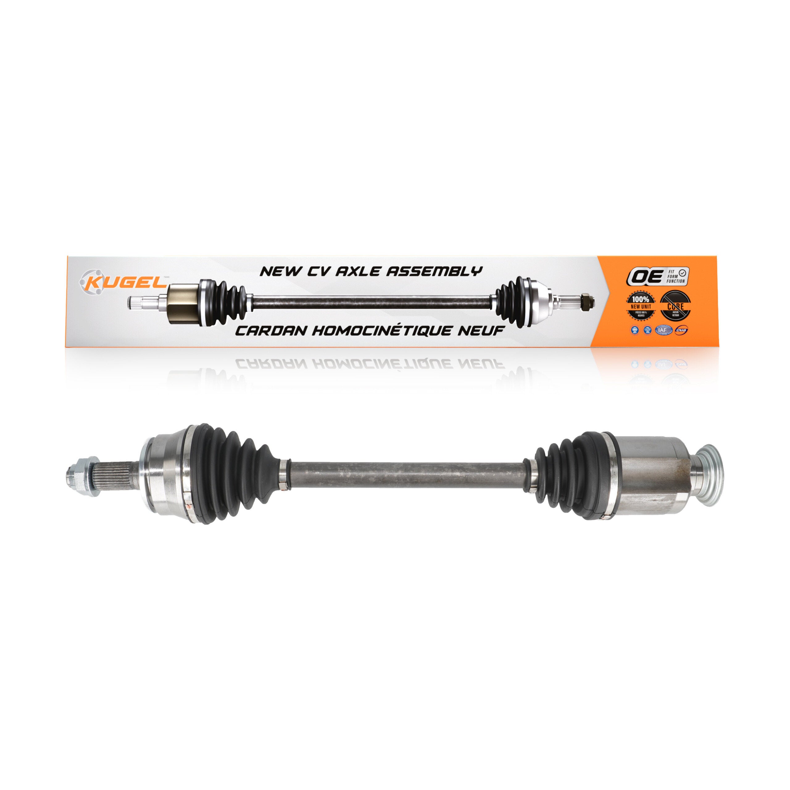 Kugel NCV-HO36178 CV Axle Shaft for 2016-2024 Honda Pilot, Honda Passport, Acura MDX - Front Right