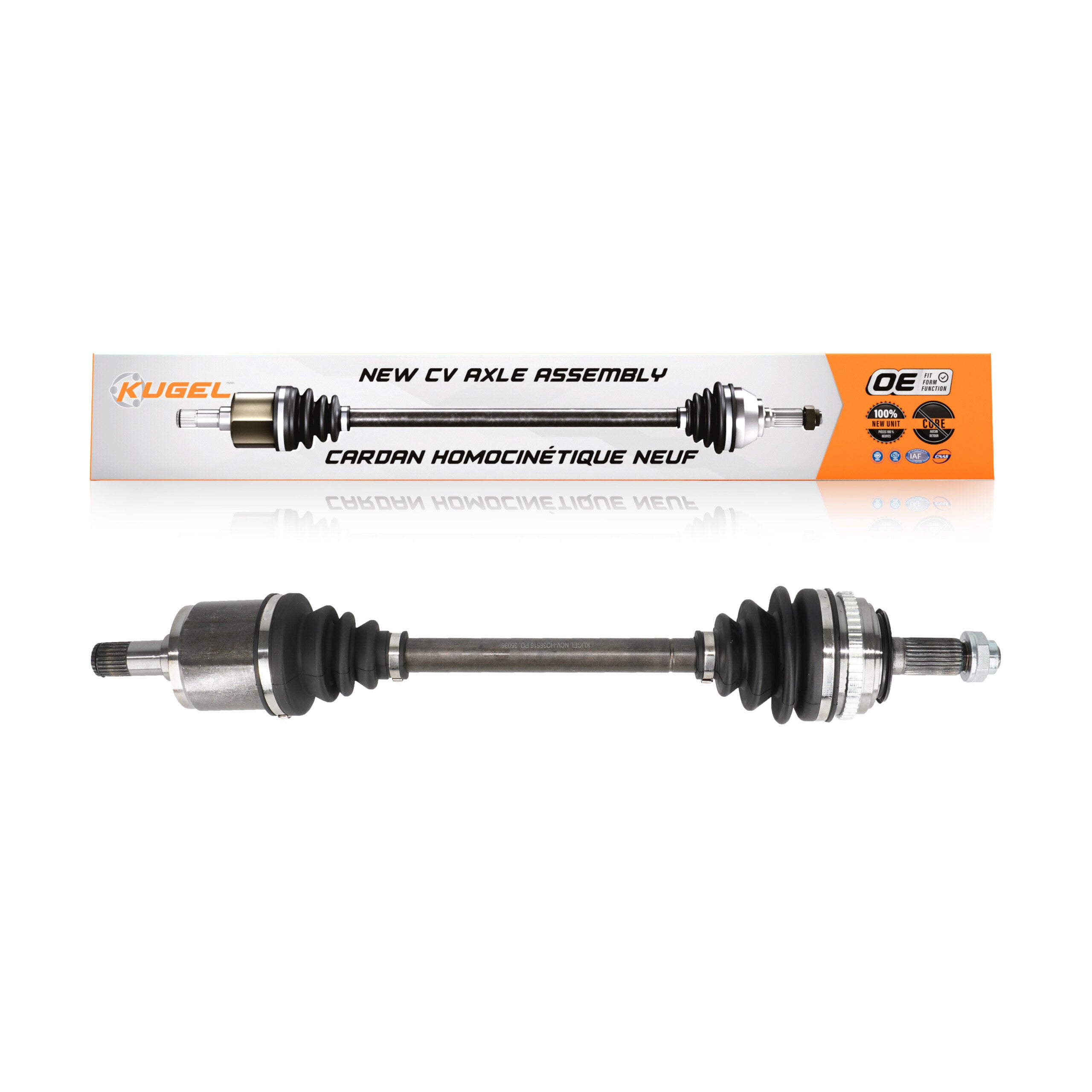 Kugel NCV-HO36516 CV Axle Shaft for 1992-2000 Honda Civic, Acura EL, Honda Civic del Sol - Front Right