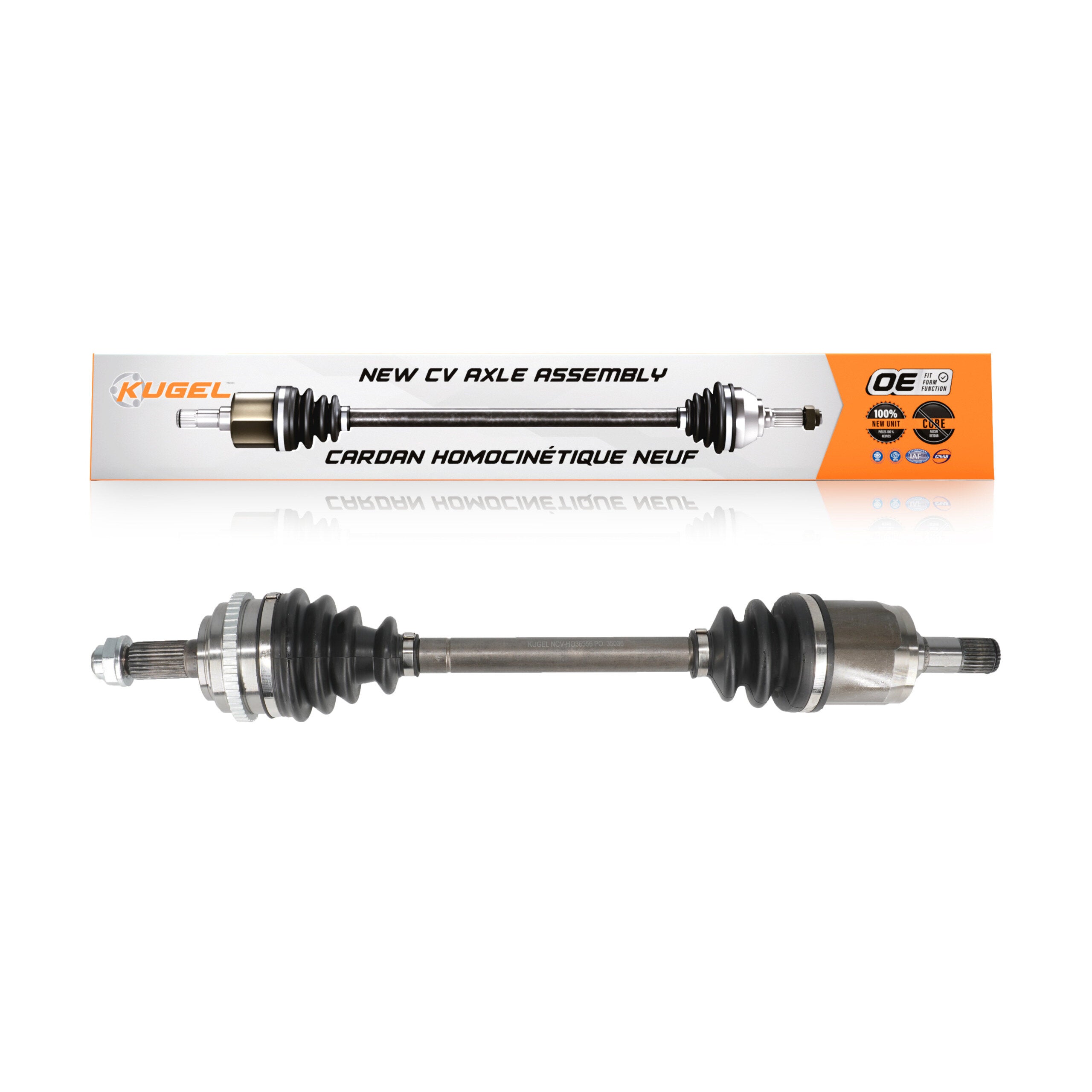 Kugel NCV-HO36556 CV Axle Shaft for 2001-2005 Honda Civic, Acura EL - Front Right