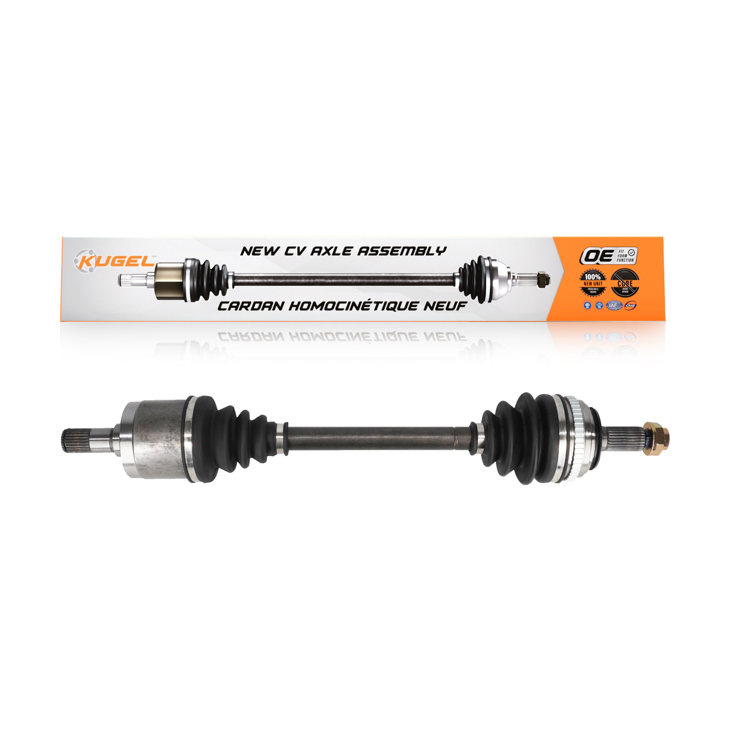 Kugel NCV-HO36558 CV Axle Shaft for 2001-2005 Honda Civic, Acura EL - Front Right