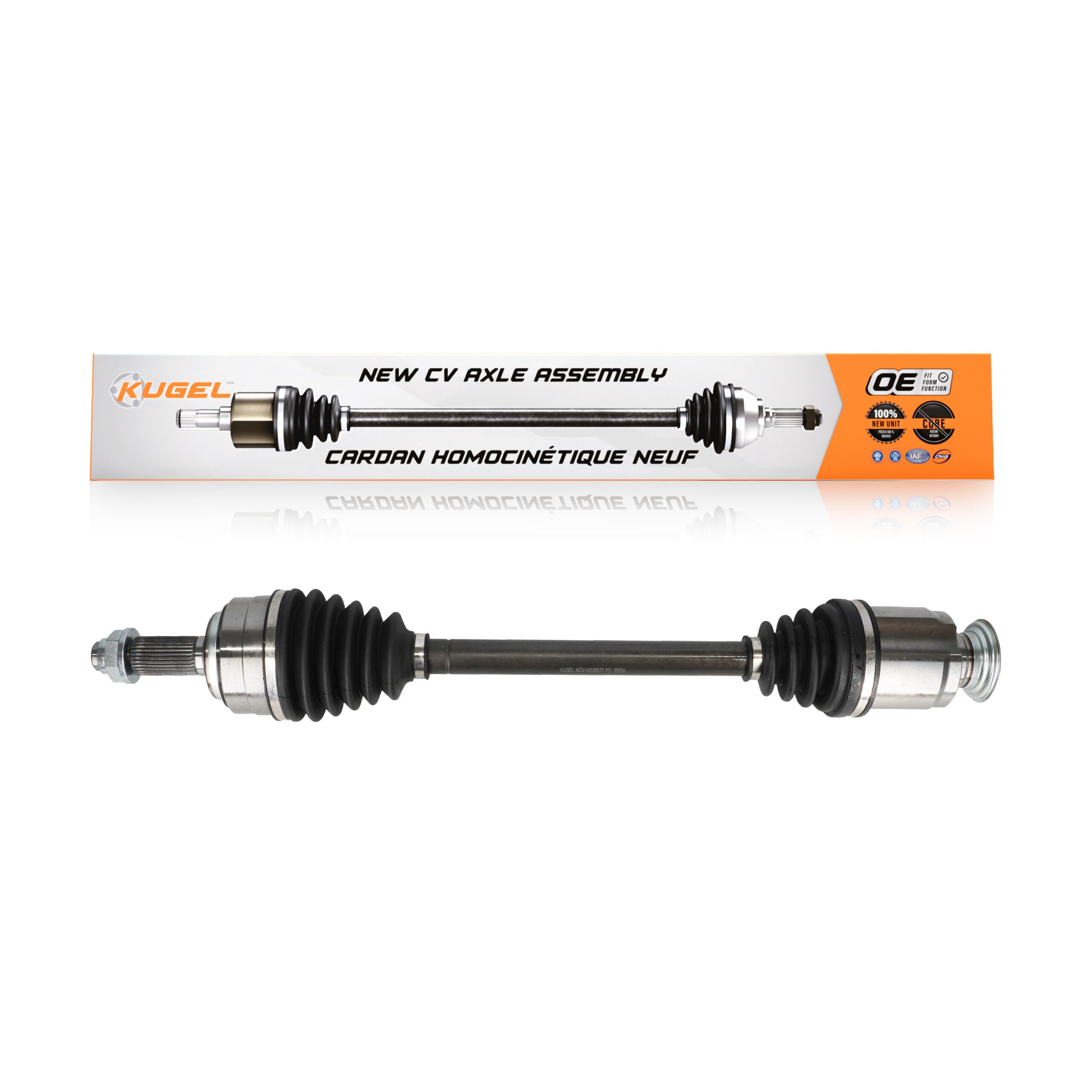 Kugel NCV-HO36577 CV Axle Shaft for 2005-2014 Honda Odyssey, Honda Ridgeline - Front Right