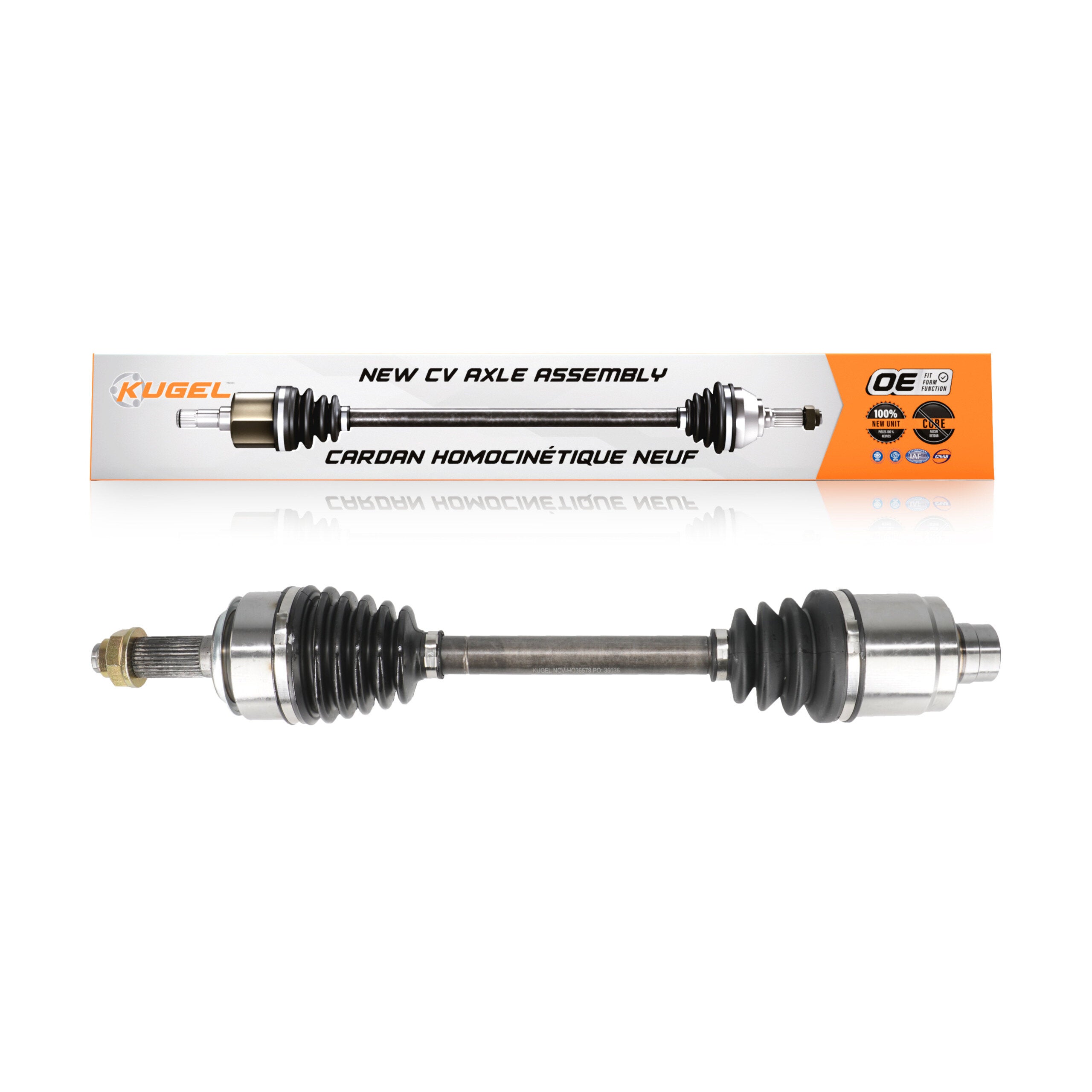 Kugel NCV-HO36578 CV Axle Shaft for 2006-2011 Acura CSX, Honda Civic - Front Right