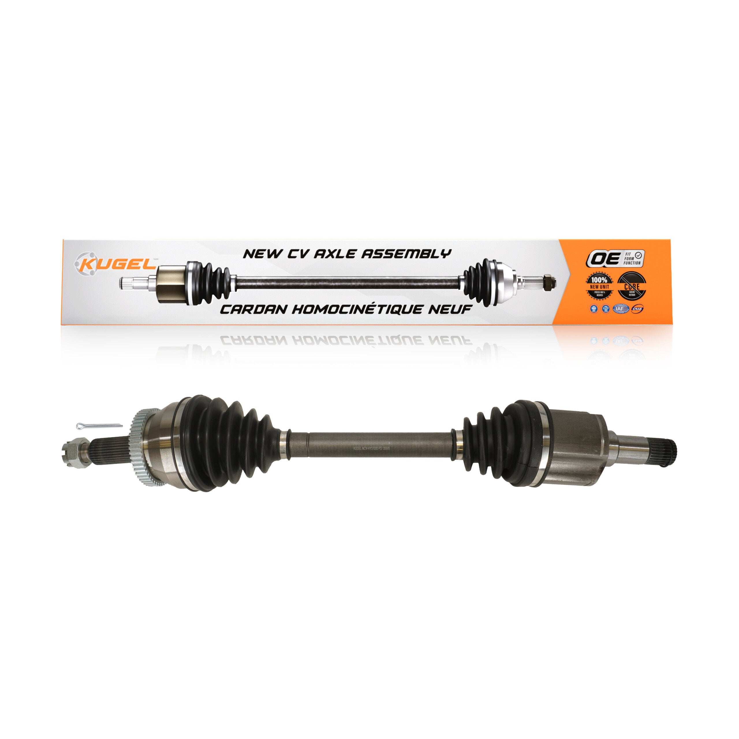 Kugel NCV-HY37000 CV Axle Shaft for 2007-2009 Hyundai Santa Fe - Front Left