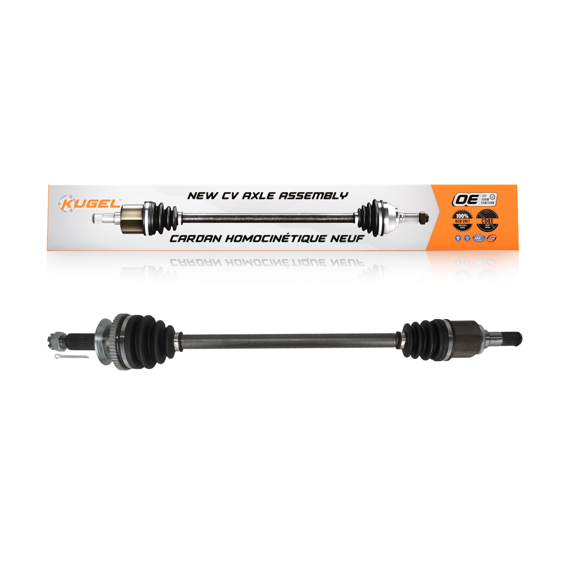 Kugel NCV-HY37038 CV Axle Shaft for 2010-2013 Kia Sorento, Hyundai Santa Fe - Rear Right, Rear Left