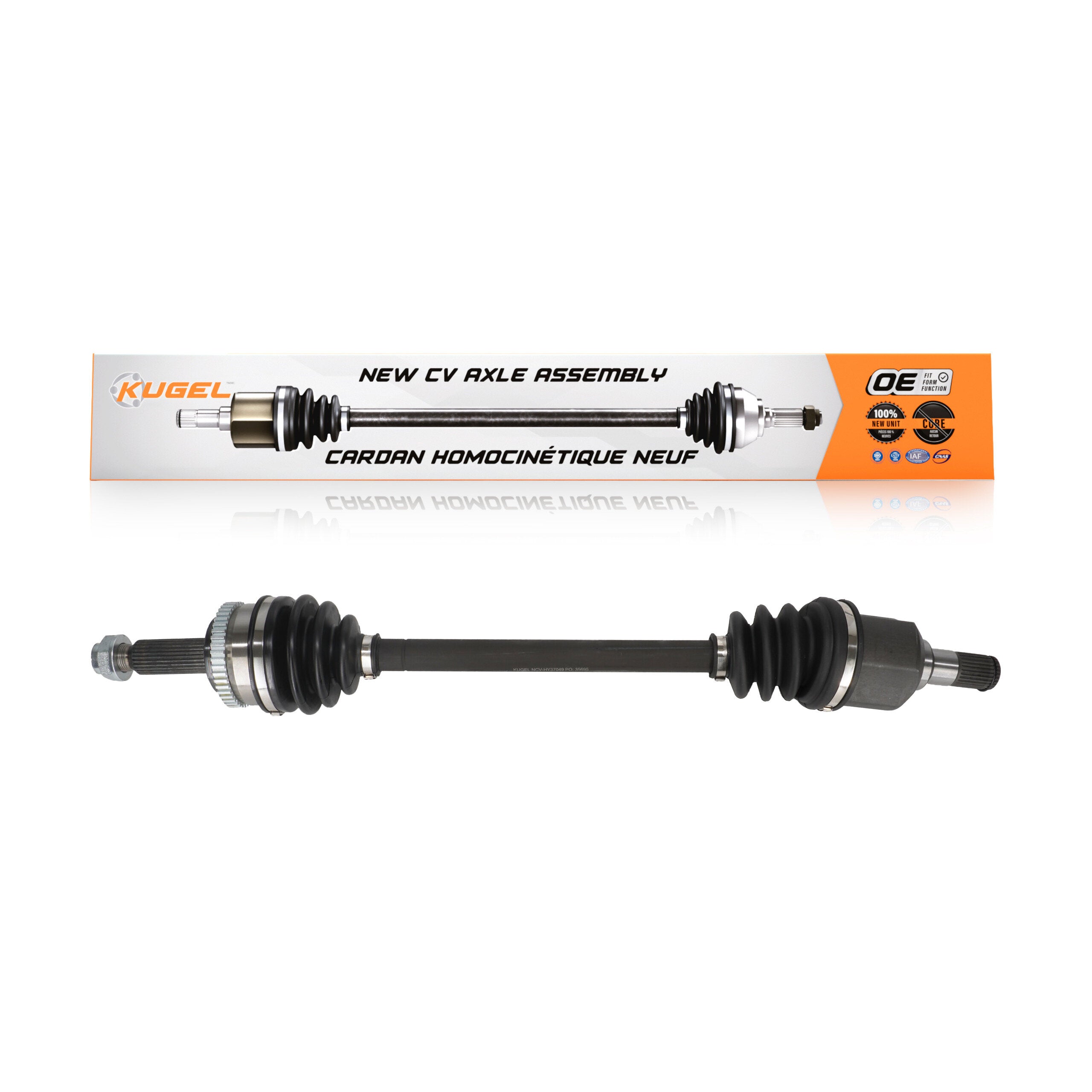 Kugel NCV-HY37049 CV Axle Shaft for 2011-2018 Hyundai Elantra, Kia Forte, Kia Forte5 - Front Left