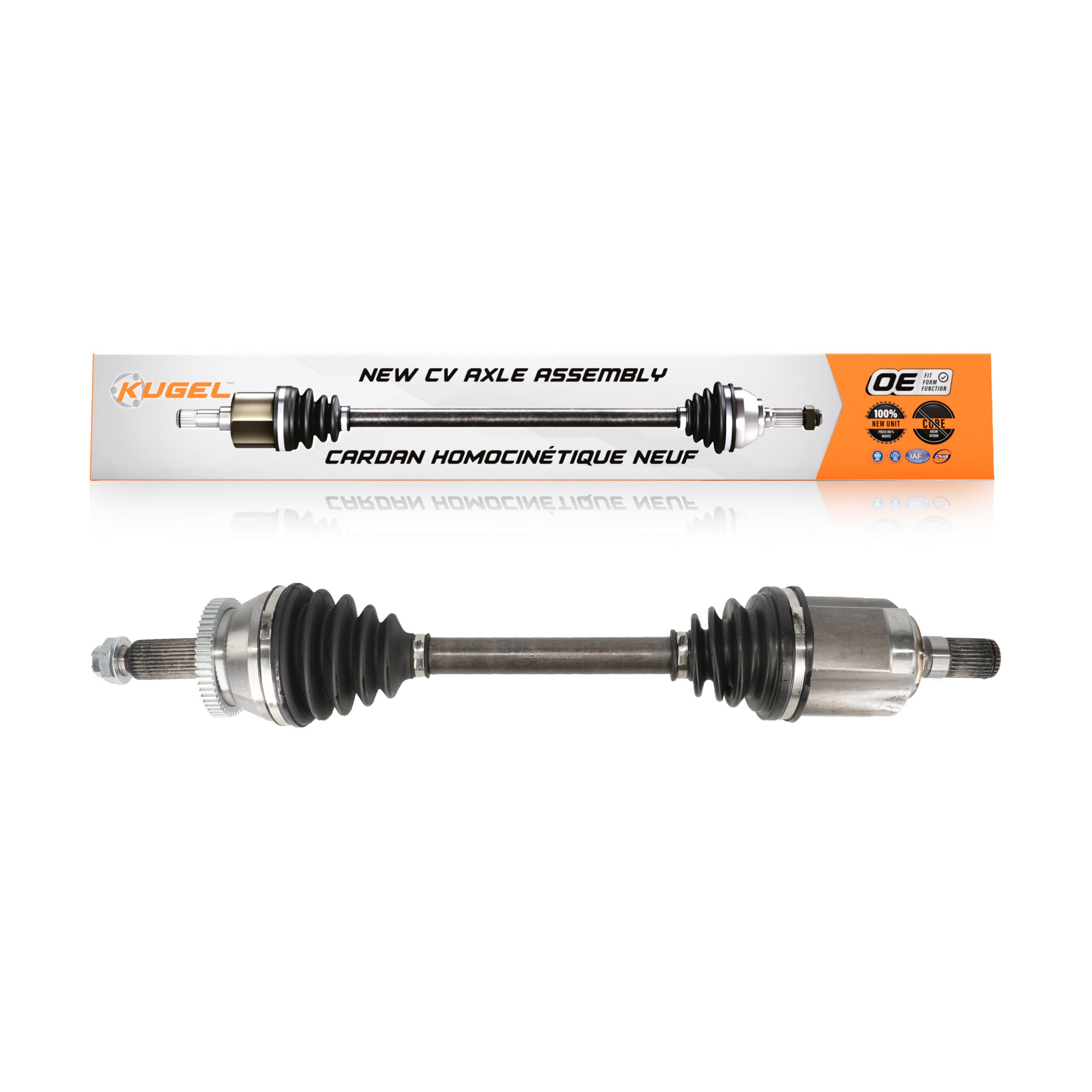 Kugel NCV-HY37072 CV Axle Shaft for 2013-2019 Hyundai Santa Fe Sport, Hyundai Santa Fe XL, Kia Sorento - Front Left