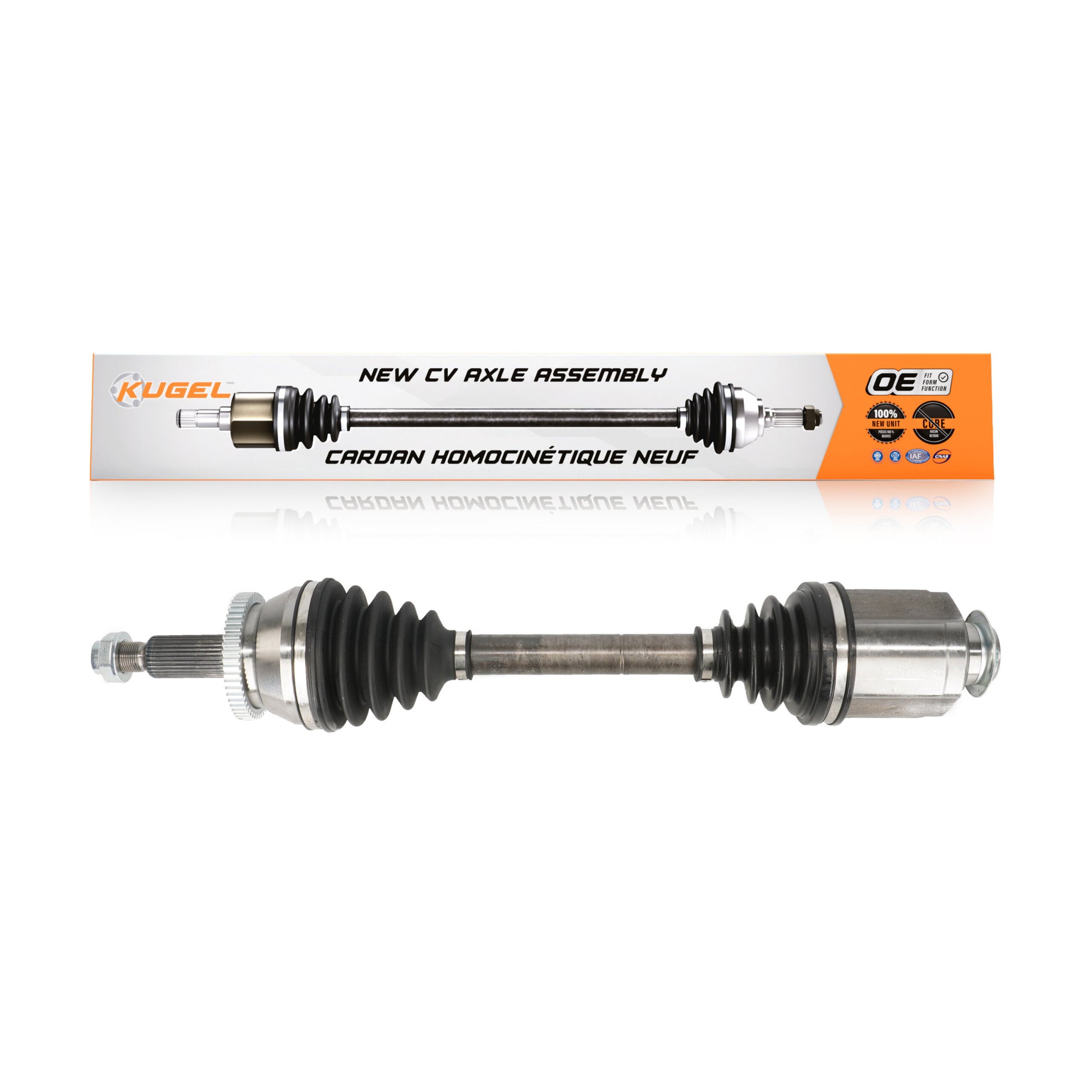 Kugel NCV-HY37074 CV Axle Shaft for 2013-2018 Hyundai Santa Fe Sport, Kia Sorento - Front Right