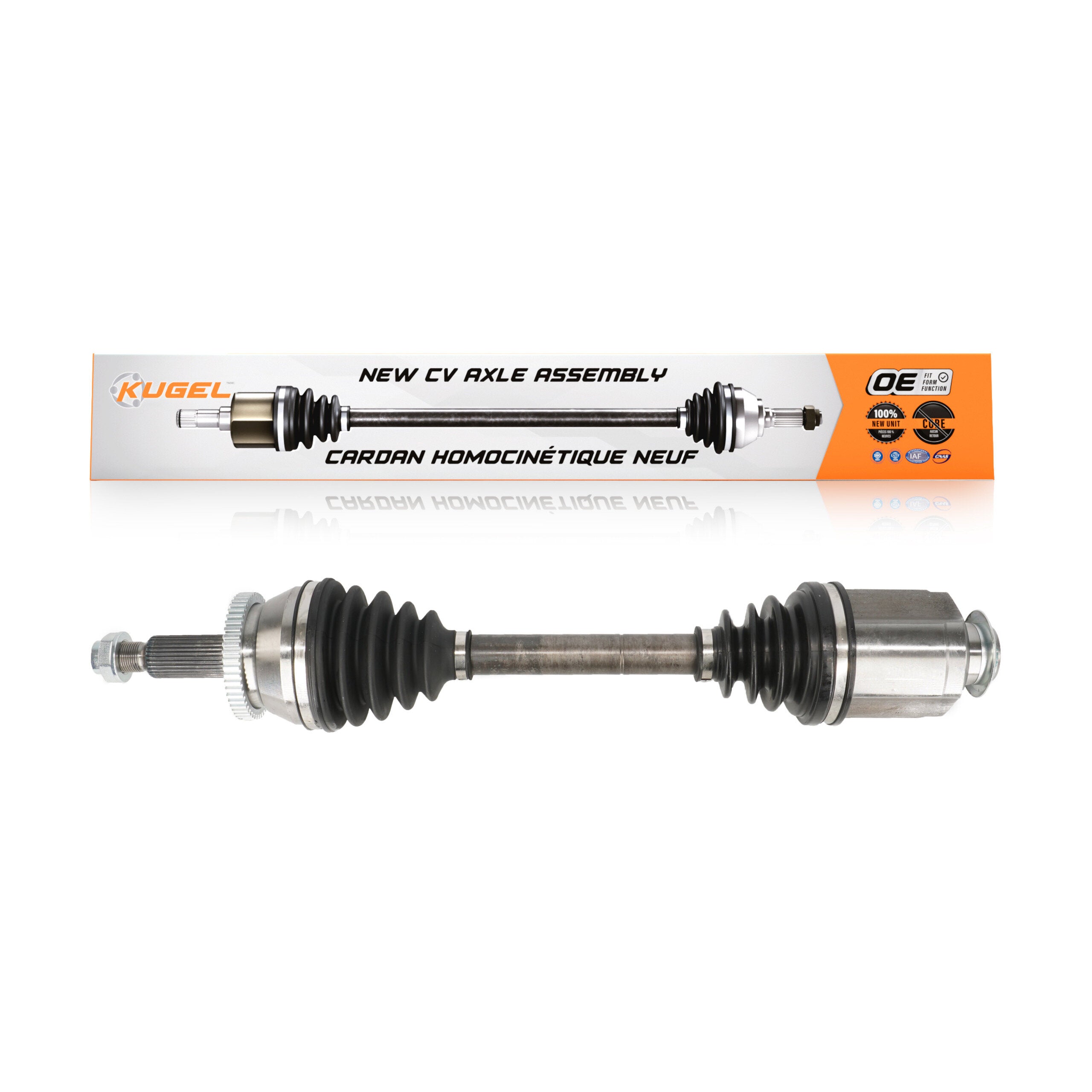 Kugel NCV-HY37074 CV Axle Shaft for 2013-2018 Hyundai Santa Fe Sport, Kia Sorento - Front Right