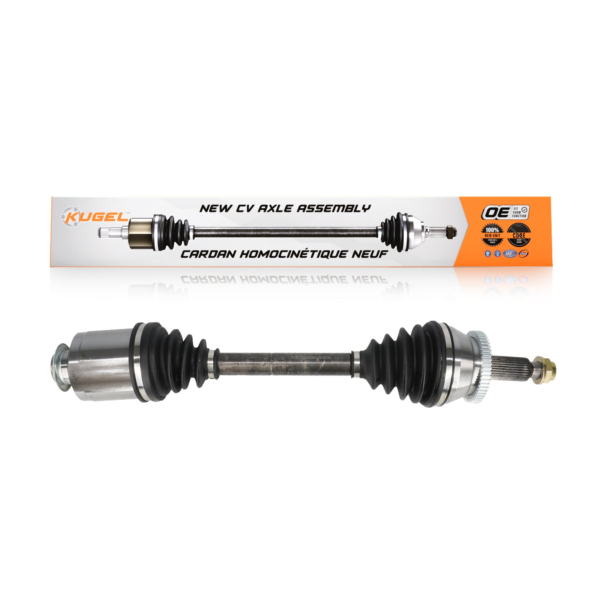 Kugel NCV-HY37075 CV Axle Shaft for 2013-2016 Kia Sorento, Hyundai Santa Fe - Front Right
