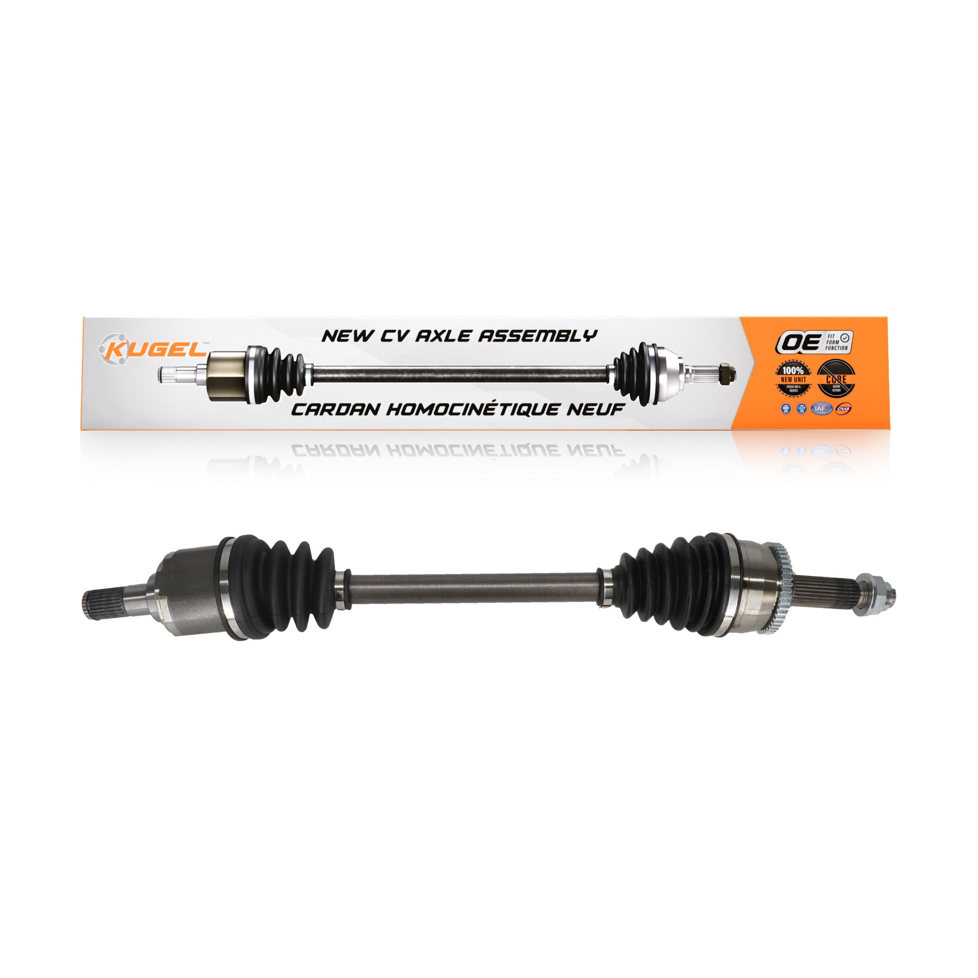 Kugel NCV-HY37077 CV Axle Shaft for 2012-2017 Kia Rio, Hyundai Accent - Front Left