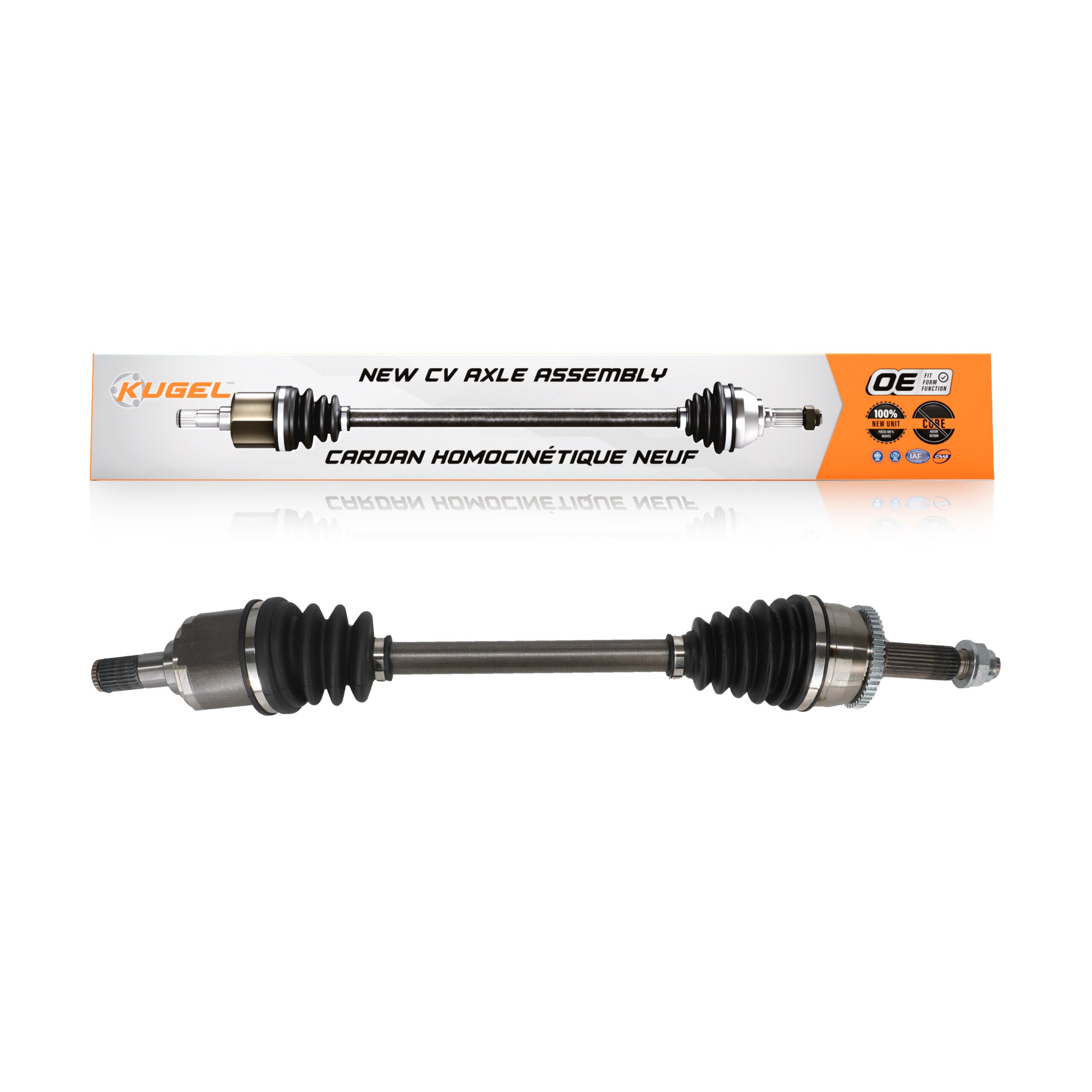 Kugel NCV-HY37077 CV Axle Shaft for 2012-2017 Kia Rio, Hyundai Accent - Front Left