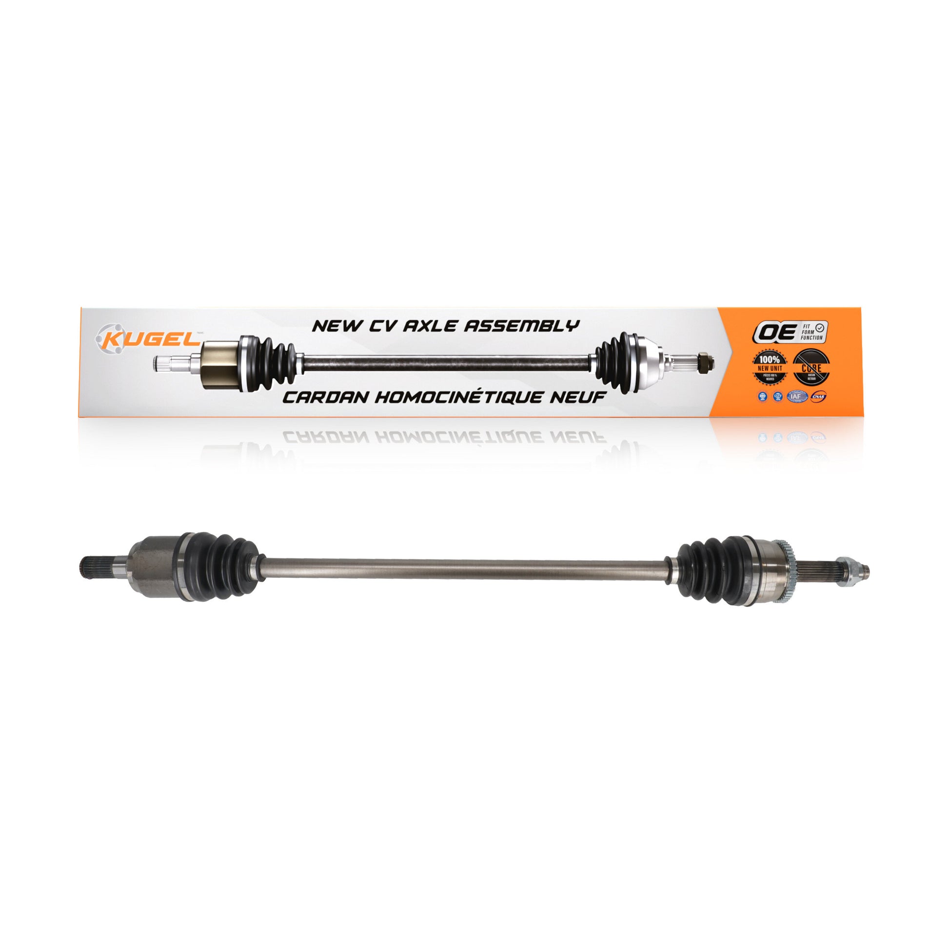 Kugel NCV-HY37091 CV Axle Shaft for 2012-2022 Hyundai Accent, Kia Rio - Front Right
