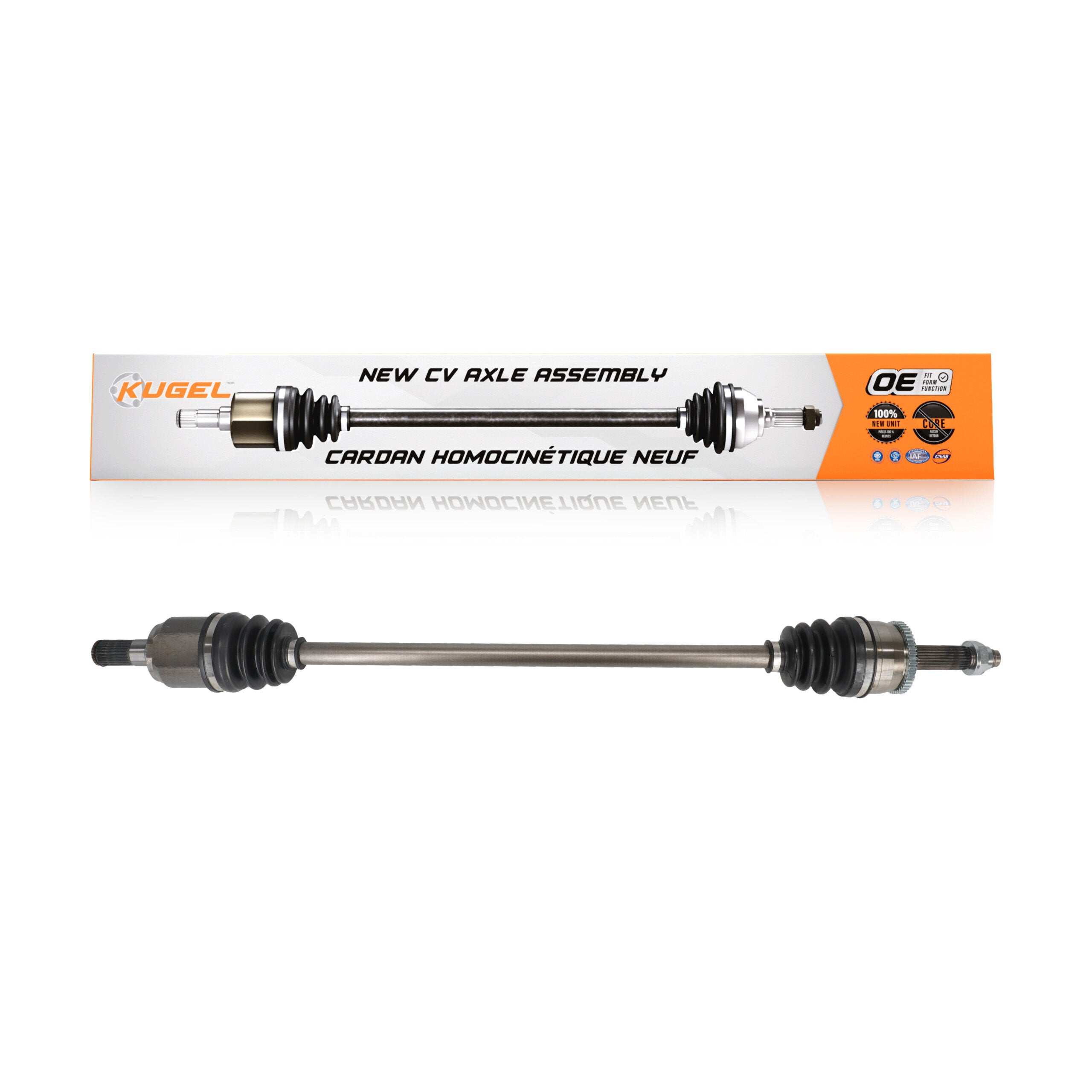 Kugel NCV-HY37091 CV Axle Shaft for 2012-2022 Hyundai Accent, Kia Rio - Front Right