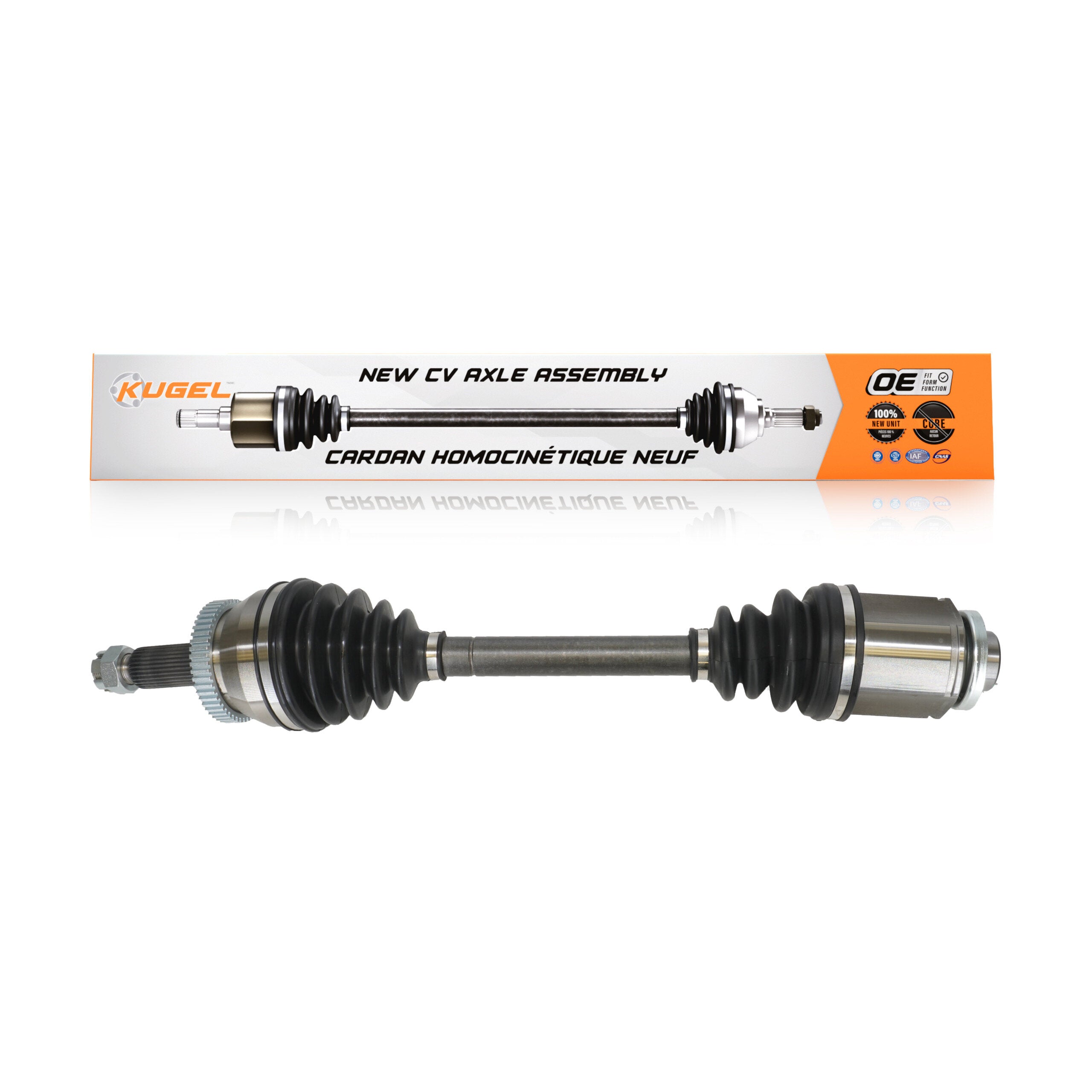 Kugel NCV-HY37504 CV Axle Shaft for 2007-2012 Hyundai Santa Fe, Hyundai Veracruz - Front Right