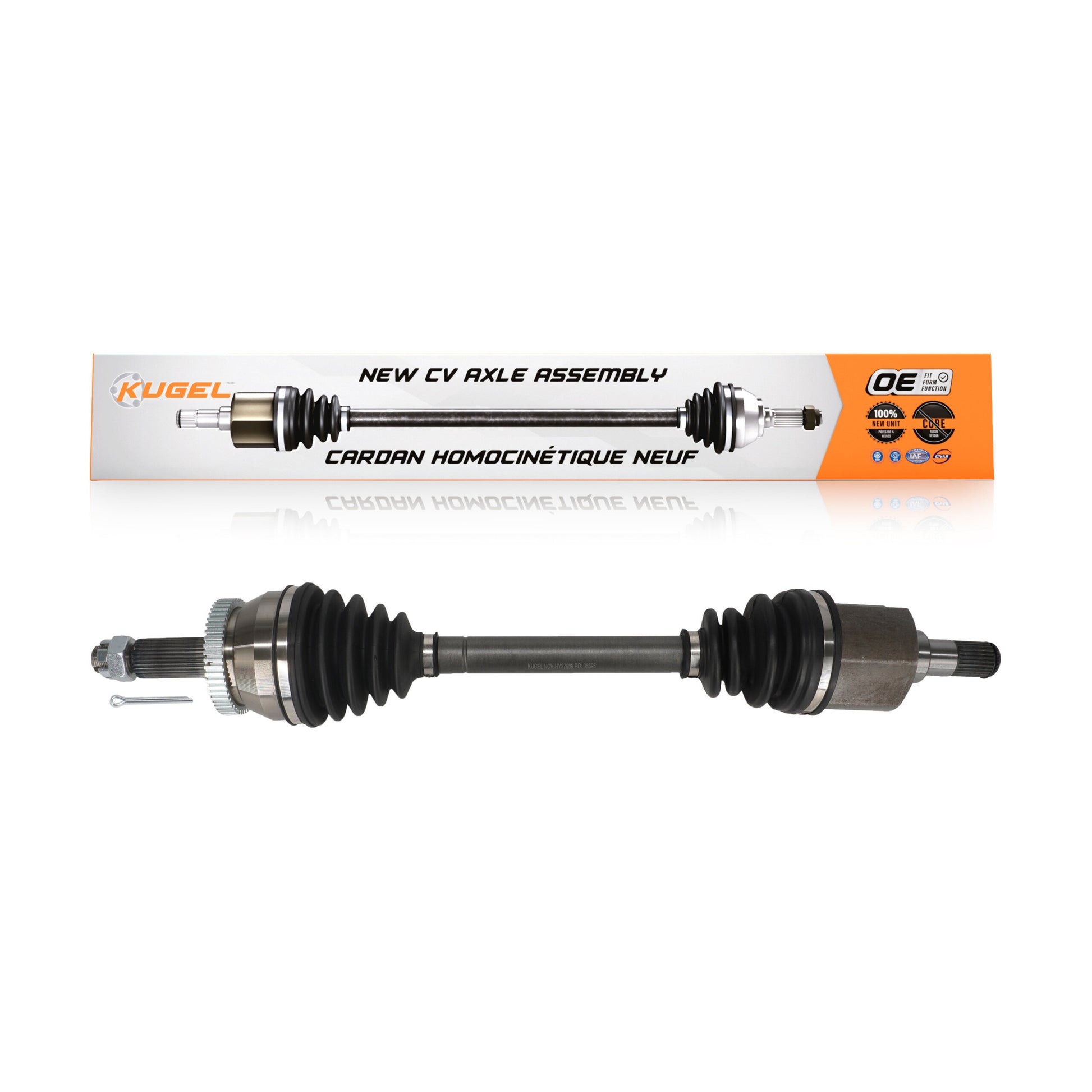 Kugel NCV-HY37509 CV Axle Shaft for 2007-2009 Hyundai Santa Fe - Front Left