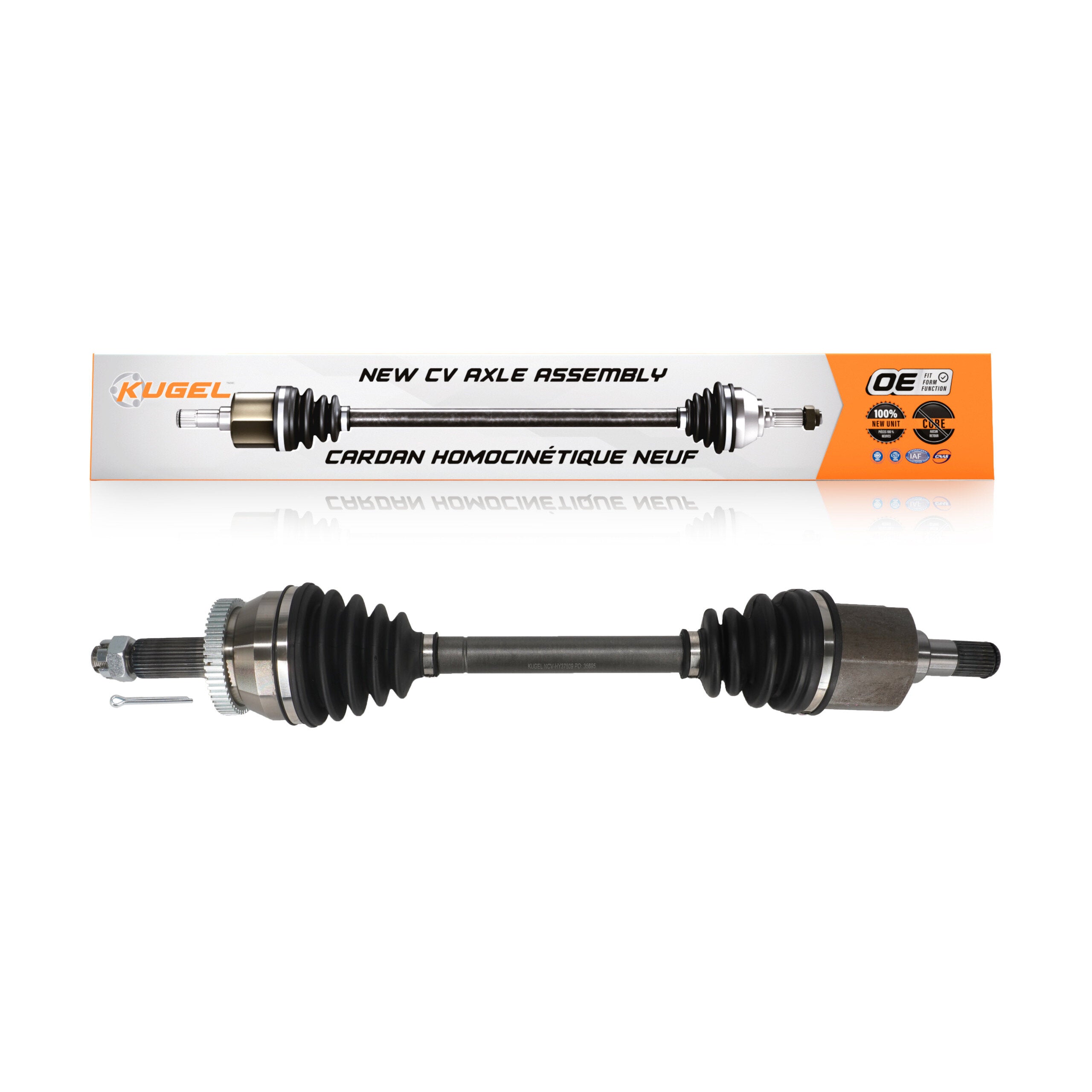 Kugel NCV-HY37509 CV Axle Shaft for 2007-2009 Hyundai Santa Fe - Front Left