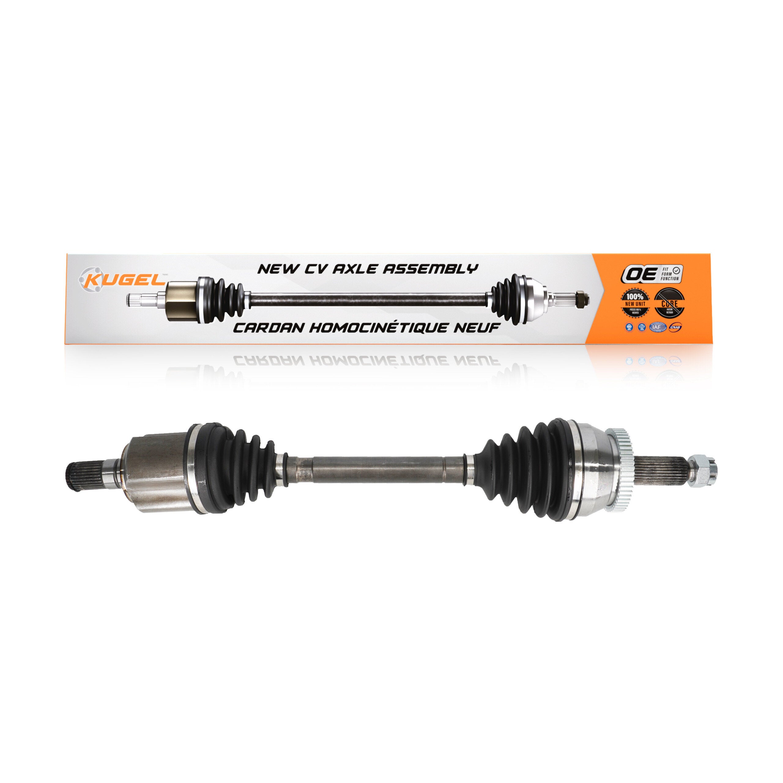 Kugel NCV-HY37578 CV Axle Shaft for 2010-2013 Kia Sorento, Hyundai Santa Fe - Front Left