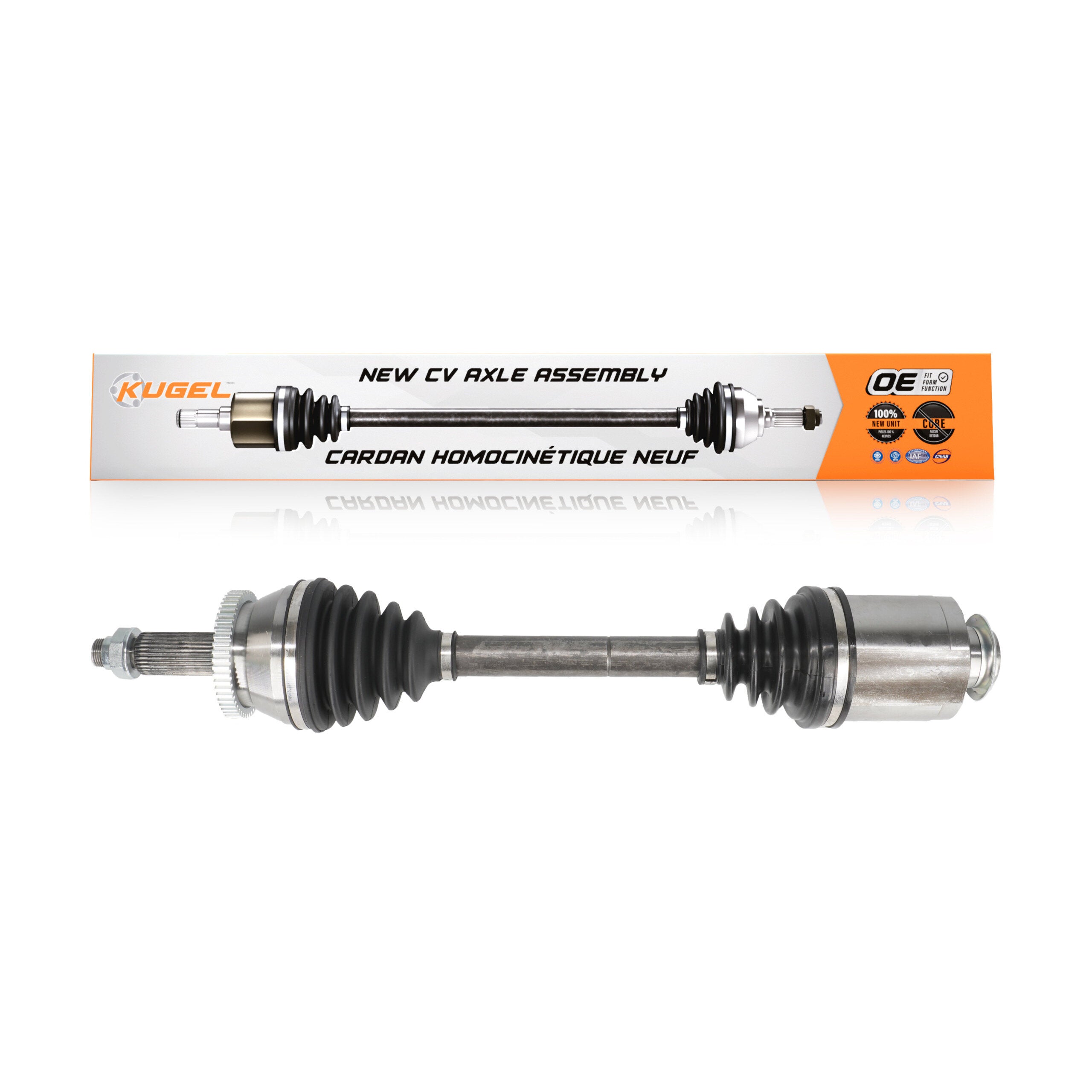 Kugel NCV-HY75075 CV Axle Shaft for 2016-2019 Hyundai Santa Fe, Hyundai Santa Fe Sport, Kia Sorento - Front Right