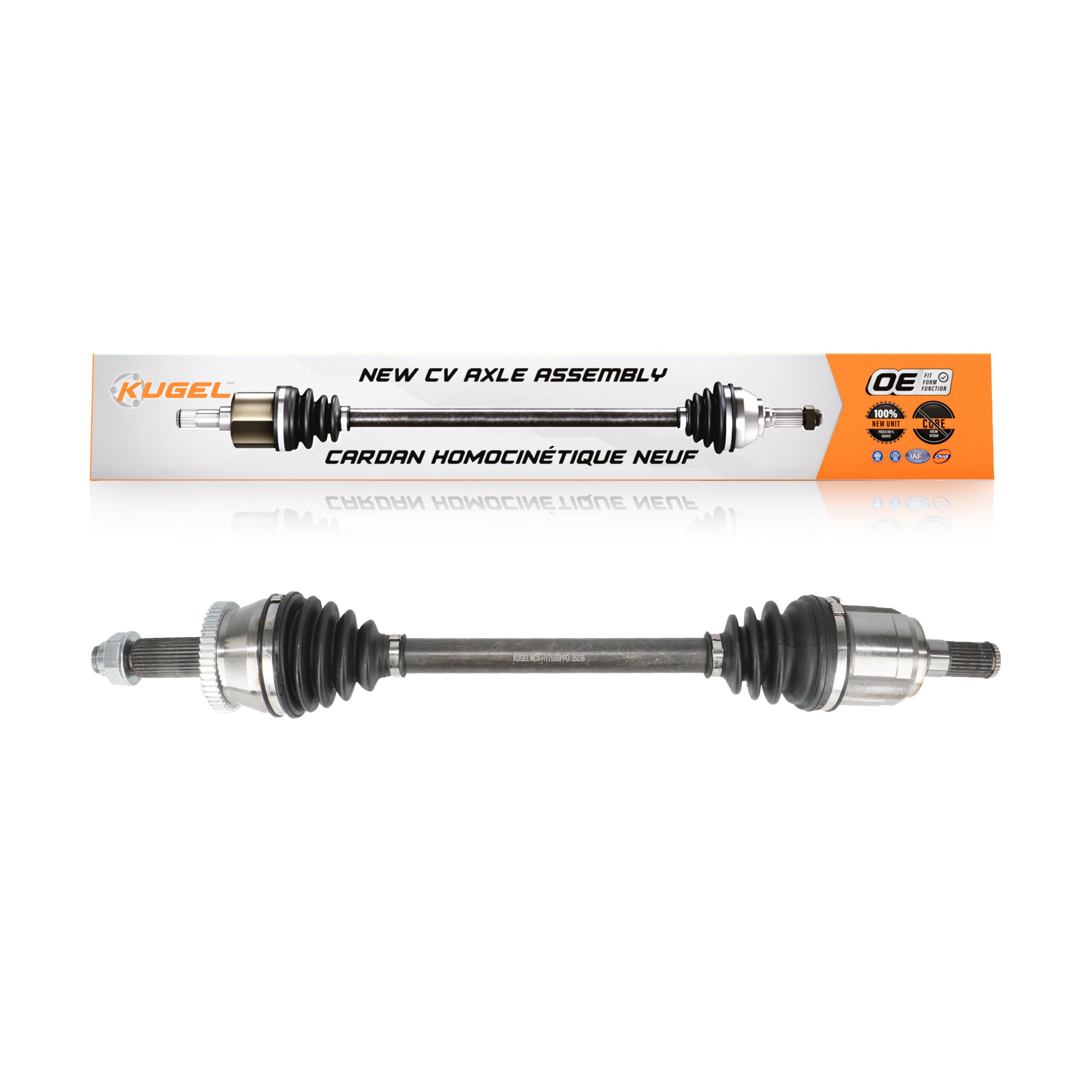 Kugel NCV-HY75088 CV Axle Shaft for 2017-2022 Hyundai Tucson, Kia Sportage - Front Left