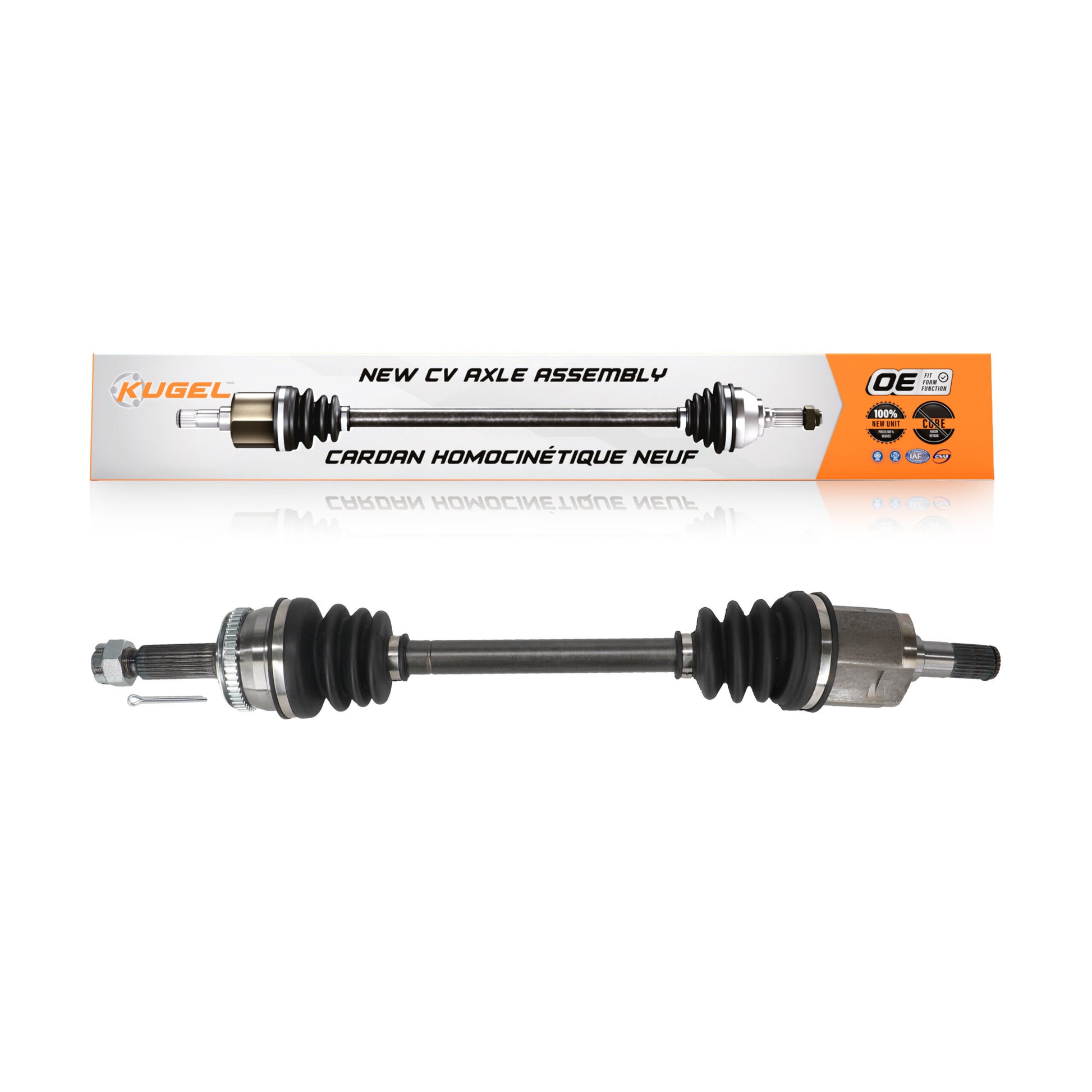 Kugel NCV-HY75528 CV Axle Shaft for 2006-2011 Hyundai Accent, Dodge Attitude, Kia Rio - Front Left