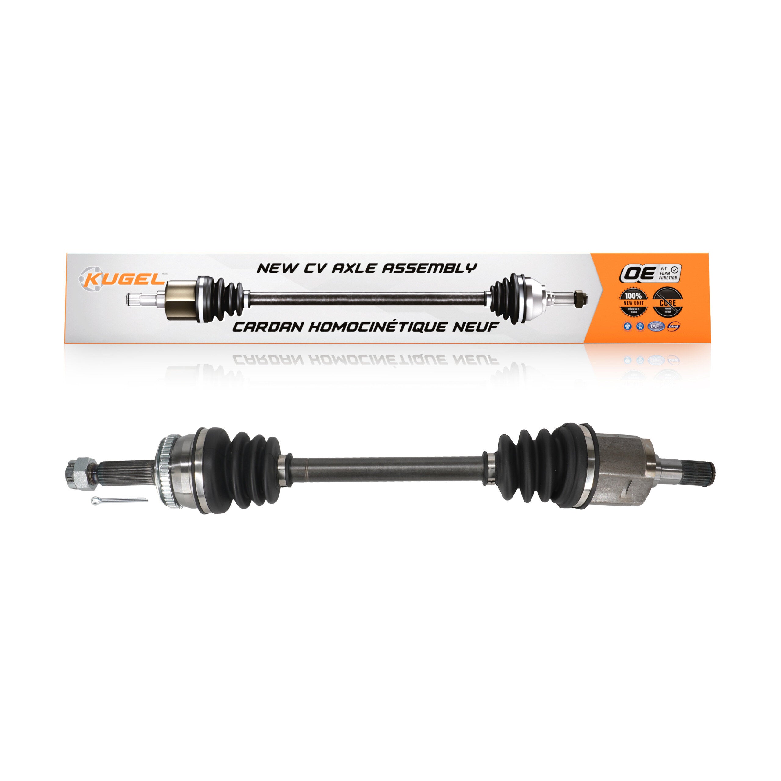 Kugel NCV-HY75528 CV Axle Shaft for 2006-2011 Hyundai Accent, Dodge Attitude, Kia Rio - Front Left