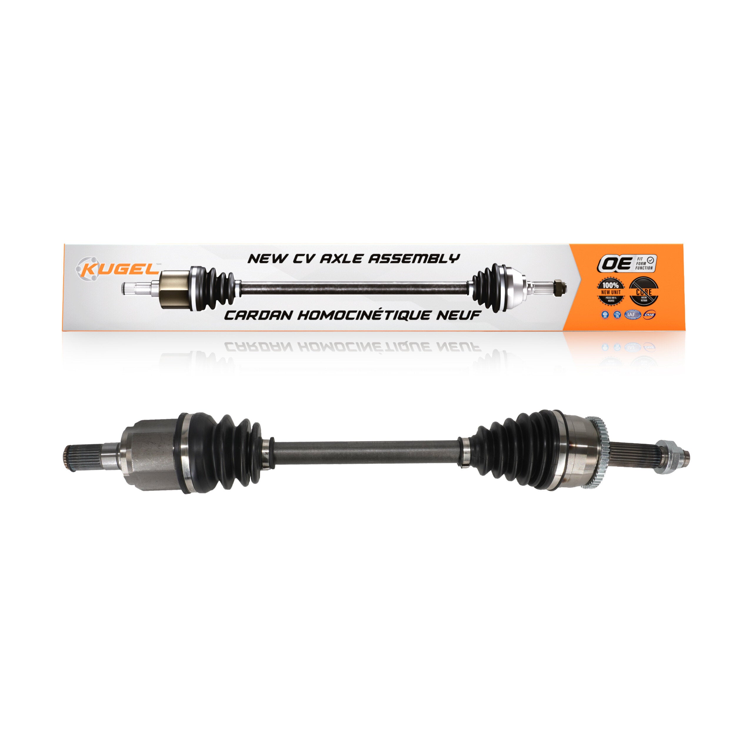 Kugel NCV-KA75099 CV Axle Shaft for 2012-2023 Hyundai Accent, Kia Rio - Front Left