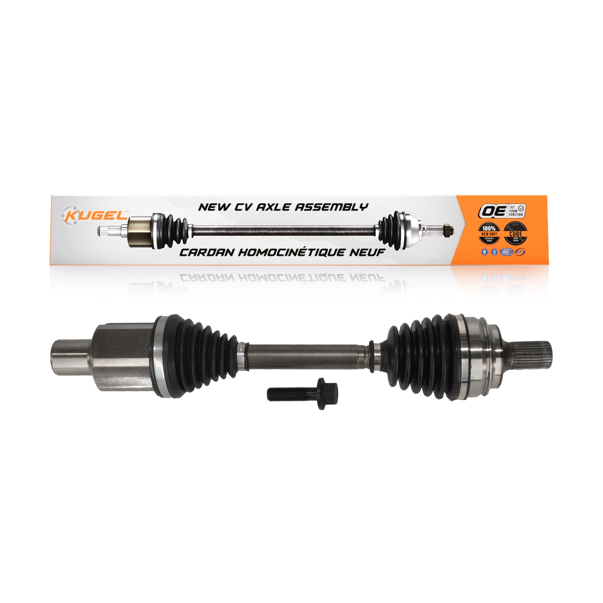 Kugel NCV-MB48051 CV Axle Shaft for 2015-2023 Mercedes-Benz C300, Mercedes-Benz C43 AMG, Mercedes-Benz C450 AMG - Front Left