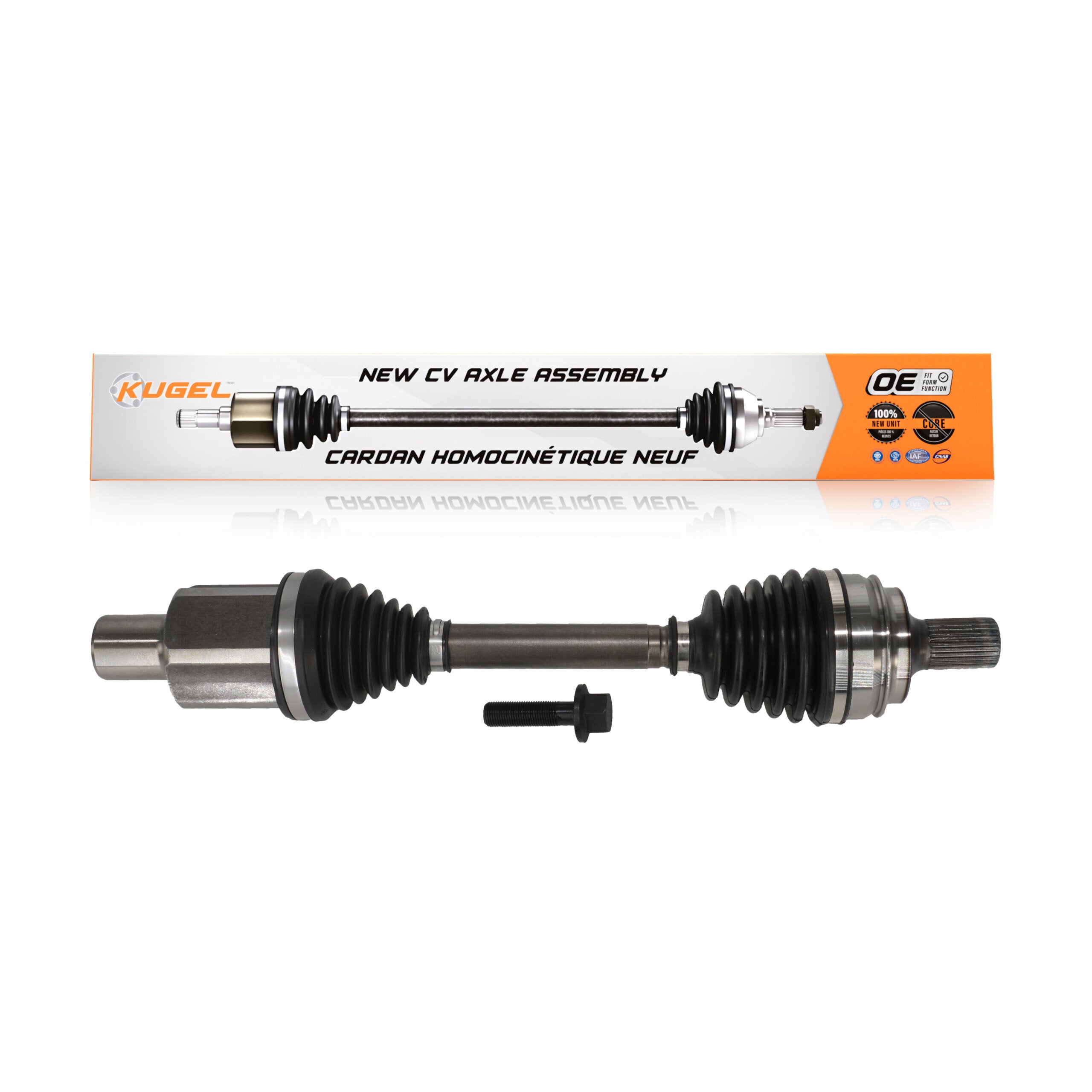 Kugel NCV-MB48051 CV Axle Shaft for 2015-2023 Mercedes-Benz C300, Mercedes-Benz C43 AMG, Mercedes-Benz C450 AMG - Front Left