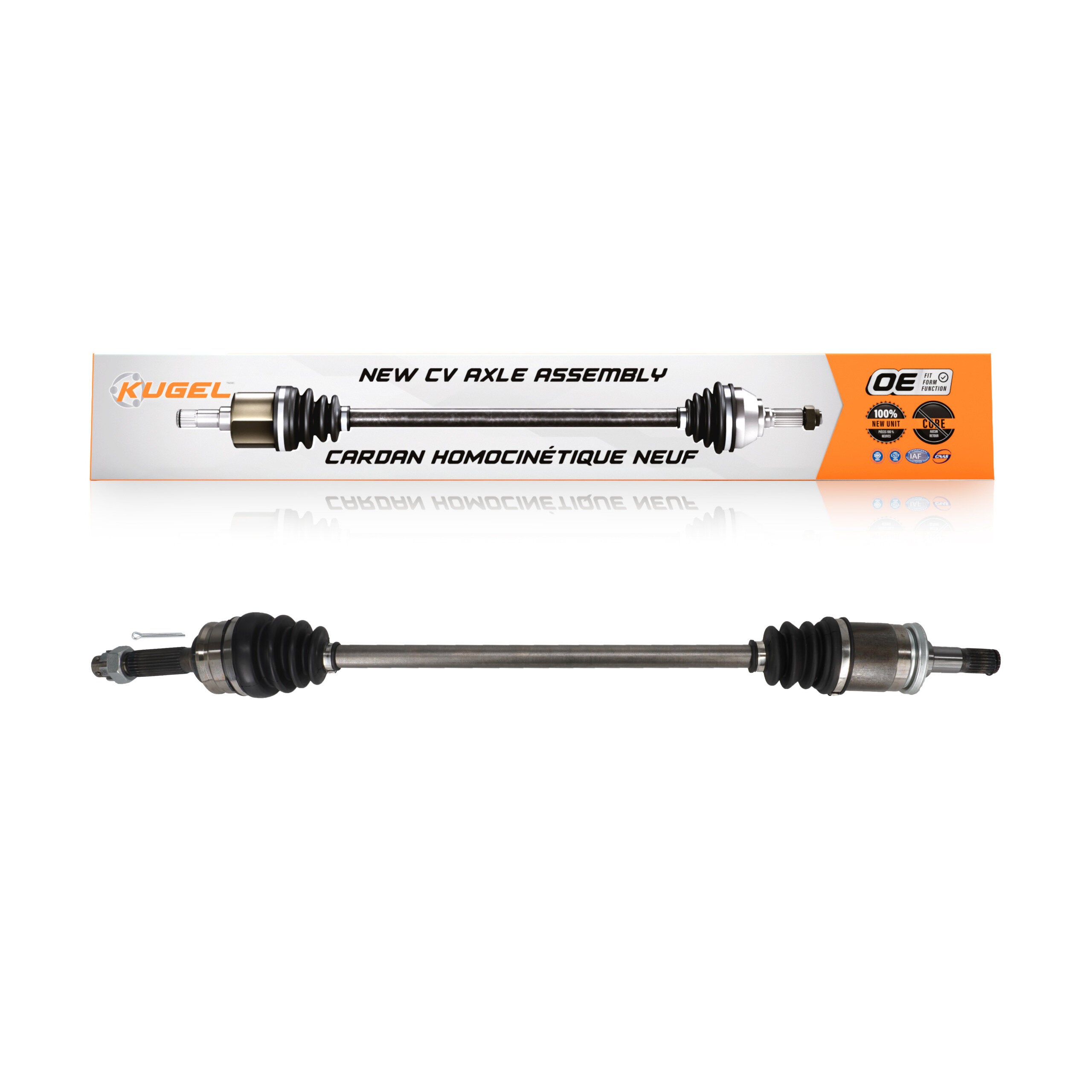 Kugel NCV-MI10154 CV Axle Shaft for 2013-2020 Mitsubishi Outlander Sport, Mitsubishi RVR, Mitsubishi Outlander - Rear Right