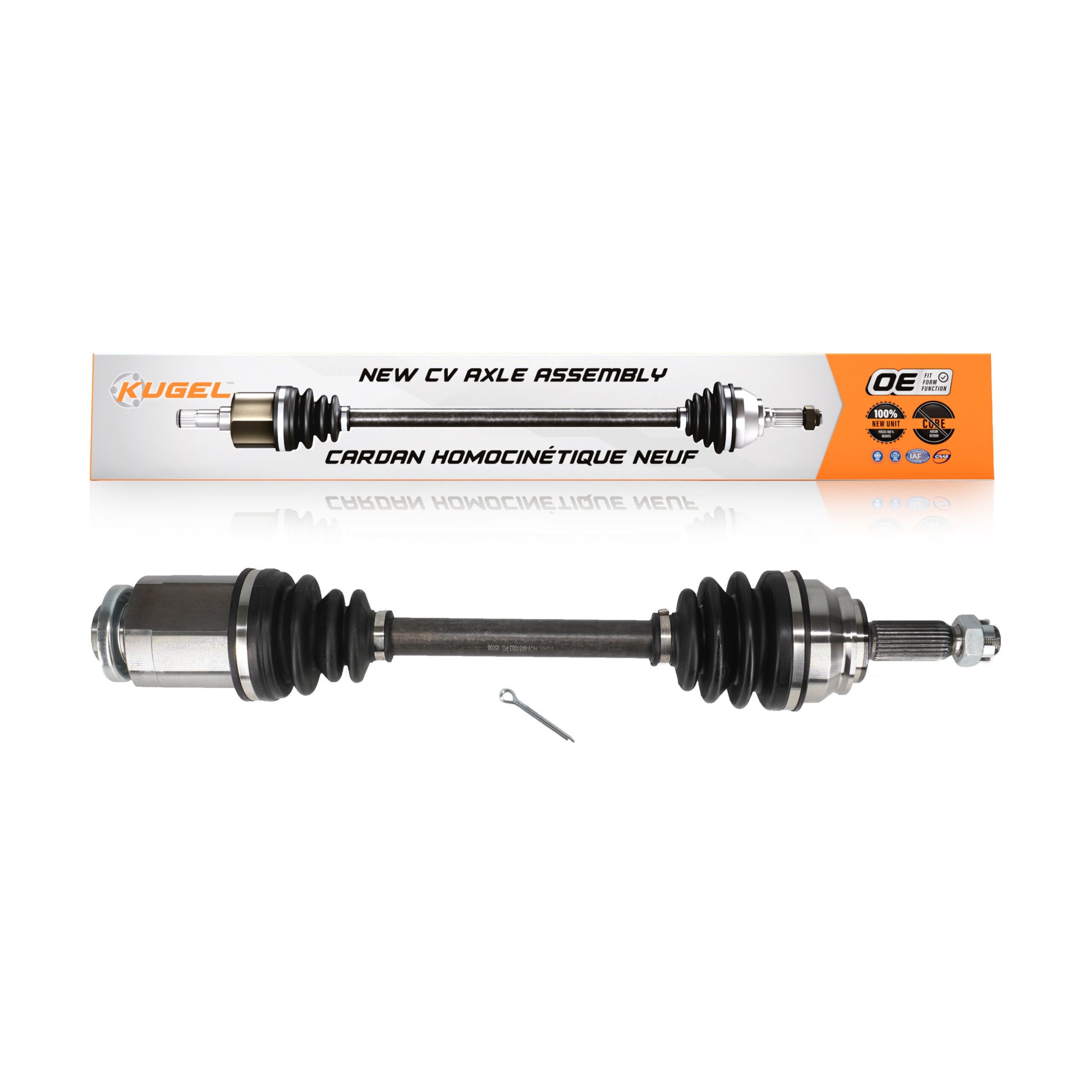Kugel NCV-MI51003 CV Axle Shaft for 2008-2020 Mitsubishi Outlander Sport, Mitsubishi Outlander - Front Right