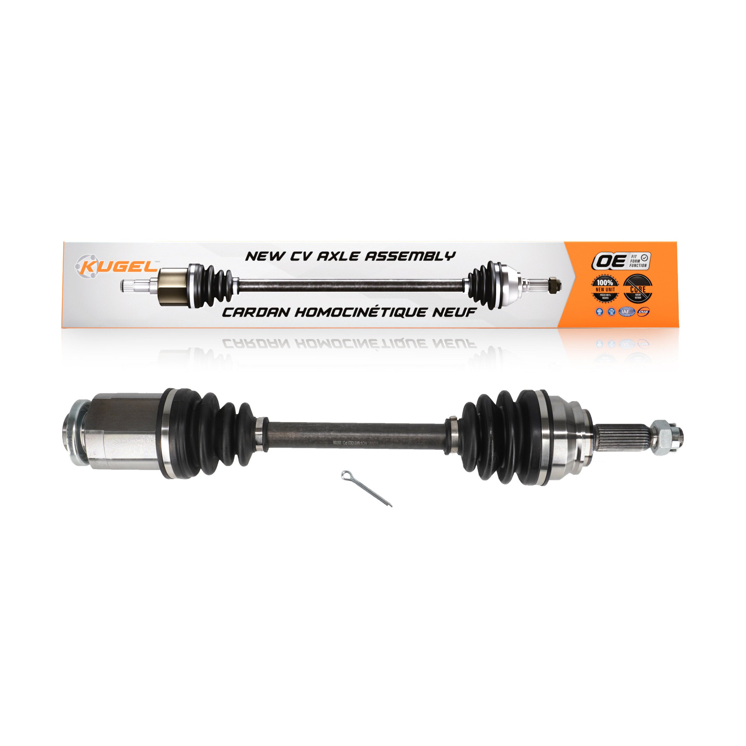 Kugel NCV-MI51003 CV Axle Shaft for 2008-2020 Mitsubishi Outlander Sport, Mitsubishi Outlander - Front Right