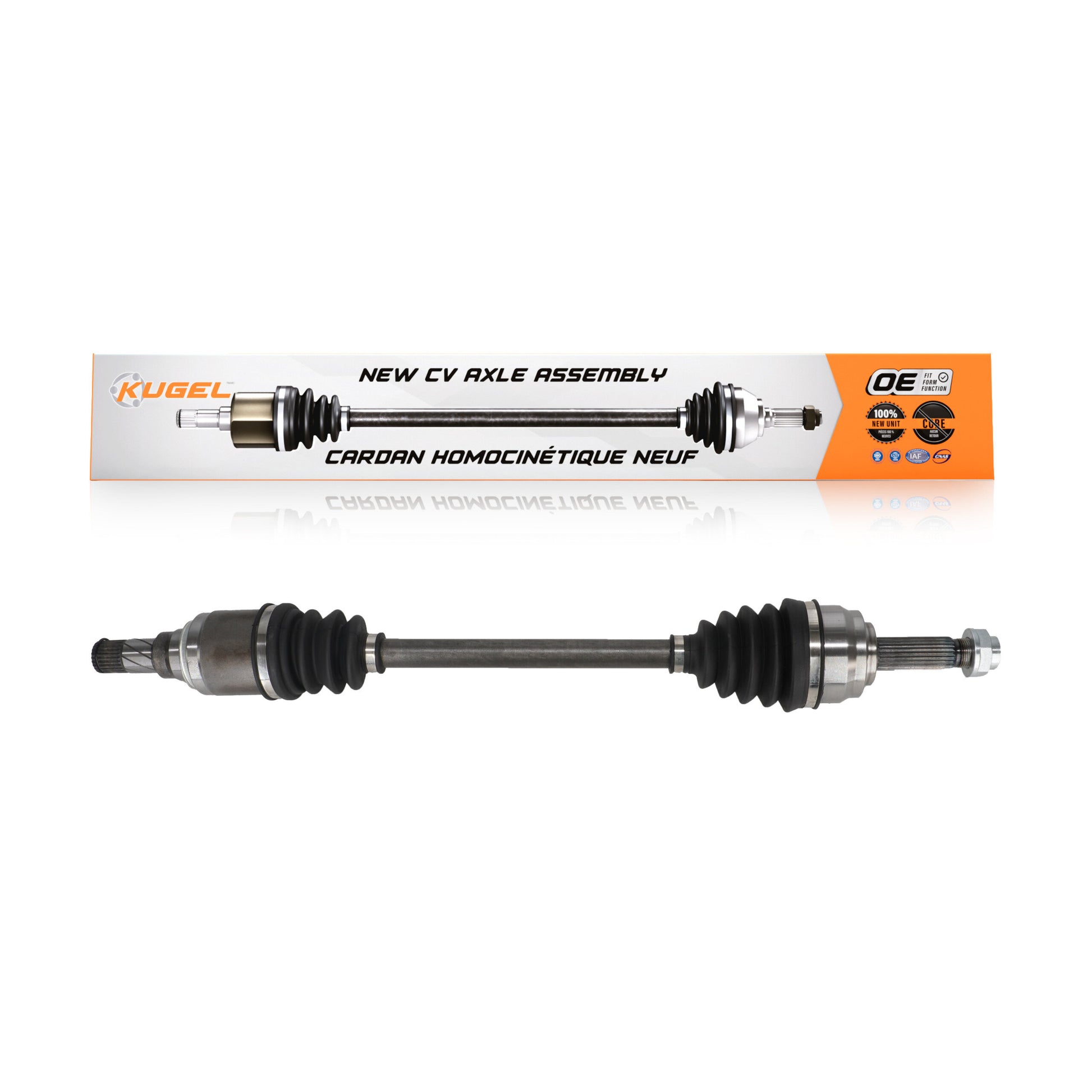 Kugel NCV-MI53082 CV Axle Shaft for 2014-2020 Mitsubishi Mirage, Mitsubishi Mirage G4 - Front Left