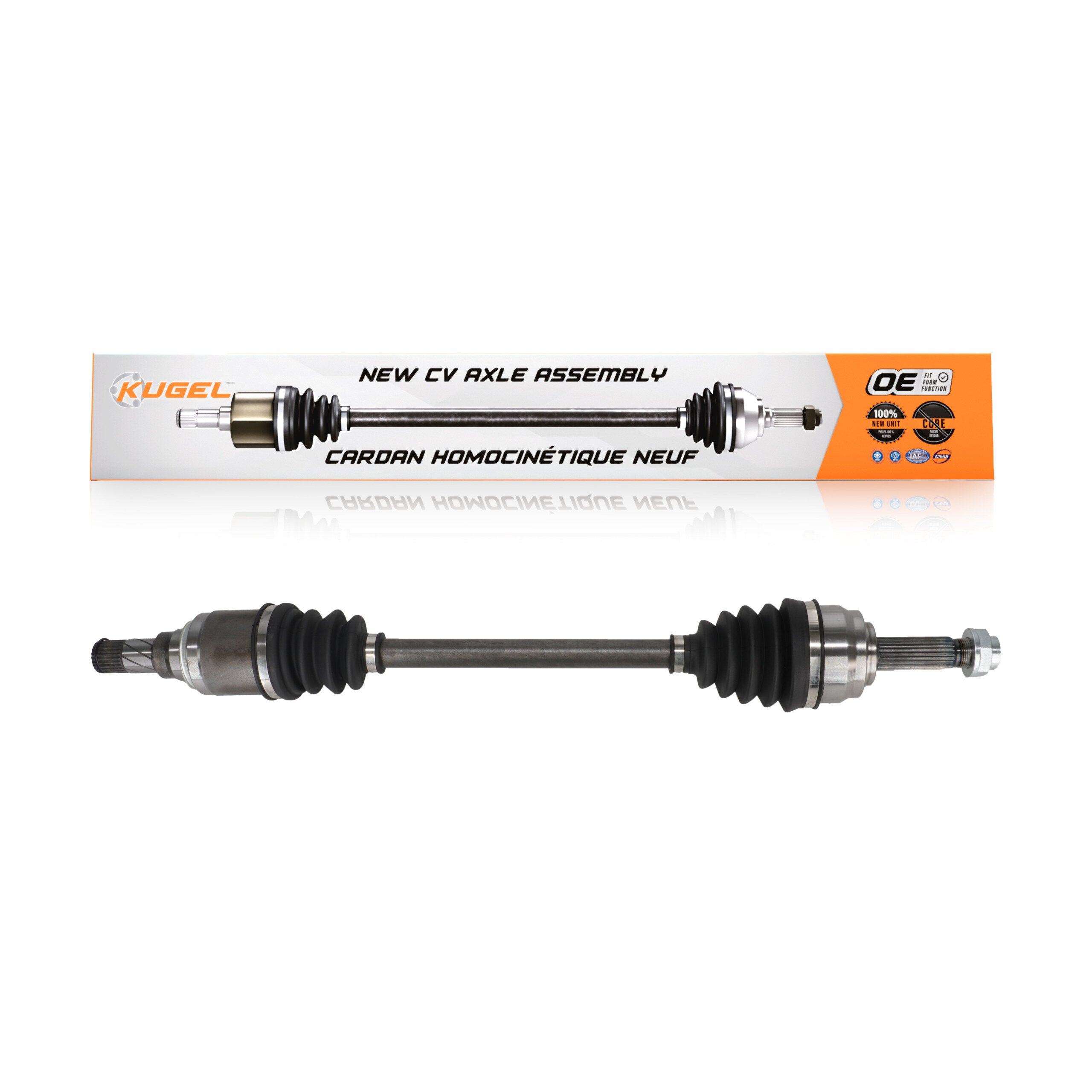 Kugel NCV-MI53082 CV Axle Shaft for 2014-2020 Mitsubishi Mirage, Mitsubishi Mirage G4 - Front Left