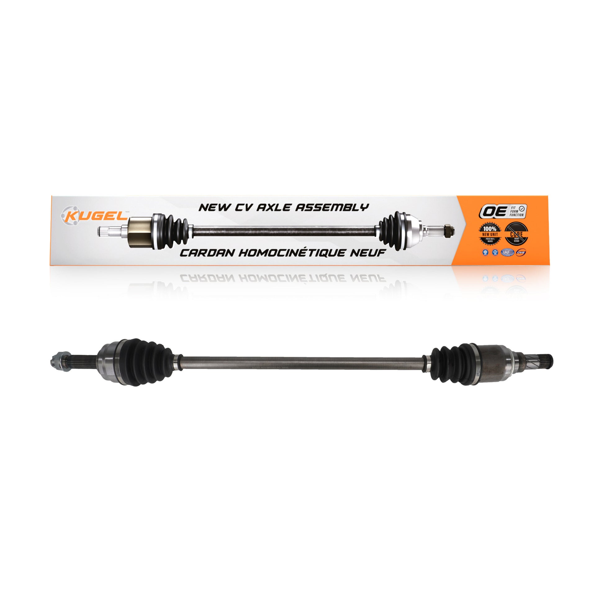 Kugel NCV-MI53083 CV Axle Shaft for 2014-2020 Mitsubishi Mirage, Mitsubishi Mirage G4 - Front Right