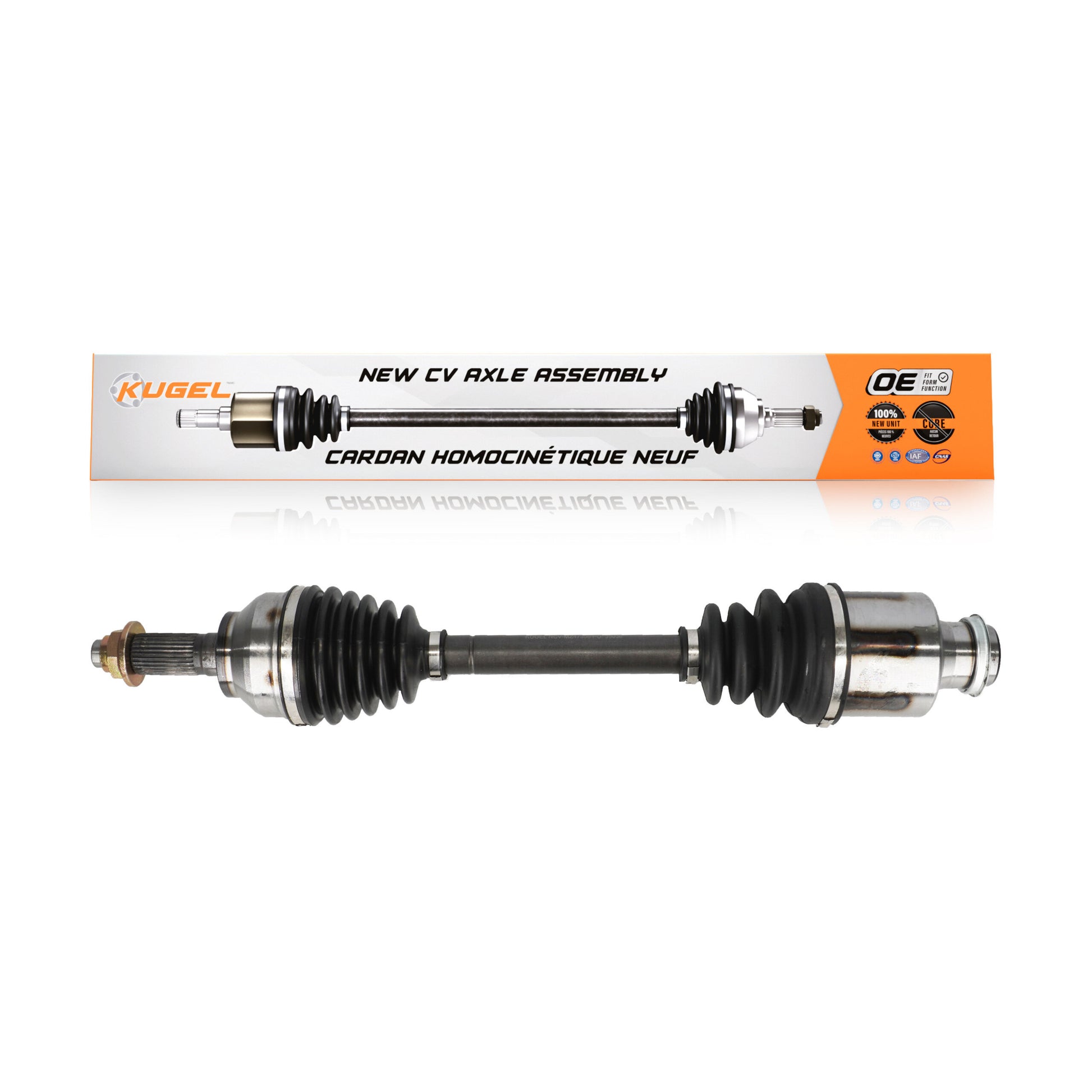 Kugel NCV-MZ47556 CV Axle Shaft for 2005-2015 Mazda 3, Mazda 5, Mazda 3 Sport - Front Right